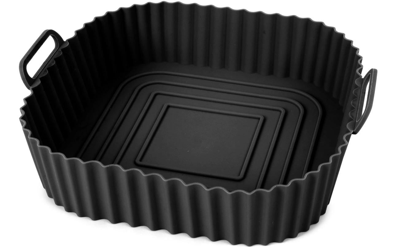 Kitchbo Silikonform für Heissluftfritteusen – 20 × 20 × 6,3 cm, 2 Stk.