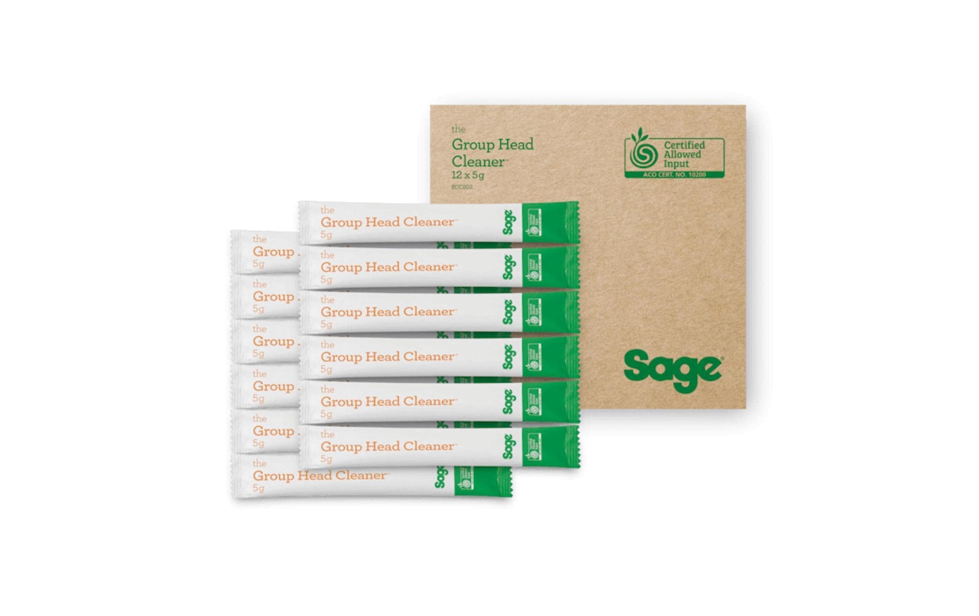 Sage Brühgruppenreiniger – für Kaffeemaschinen, Pulver 5 g, 12 Stk.