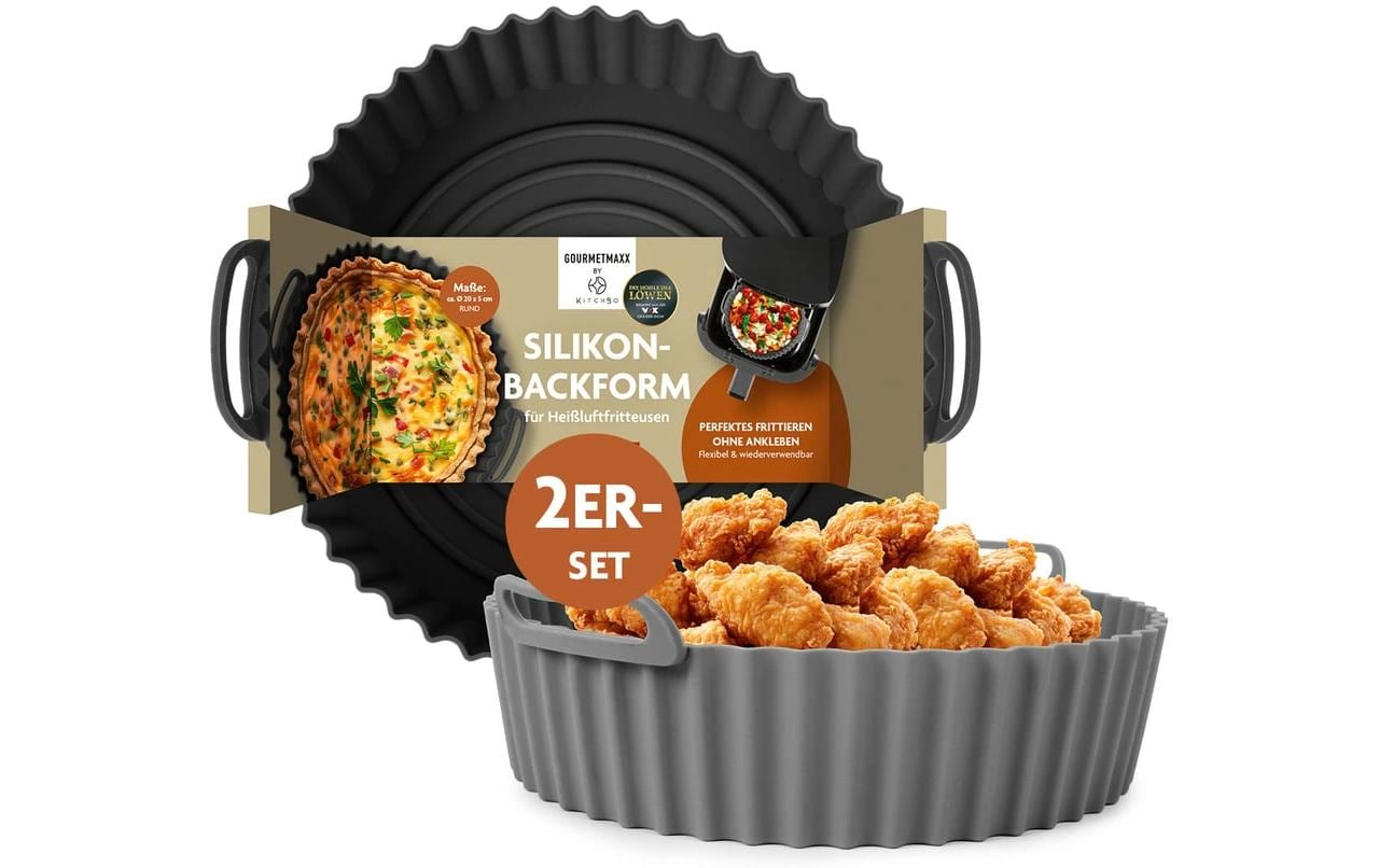 KitchBo – Backmatte 20 × 20 × 6,3 cm, Silikon