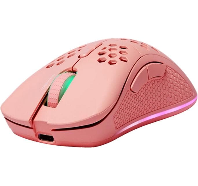 Deltaco Gaming GAM-120-P – Gaming-Maus – Kabellos (Bluetooth/2,4 GHz), 4800 DPI, Rechts, Pink
