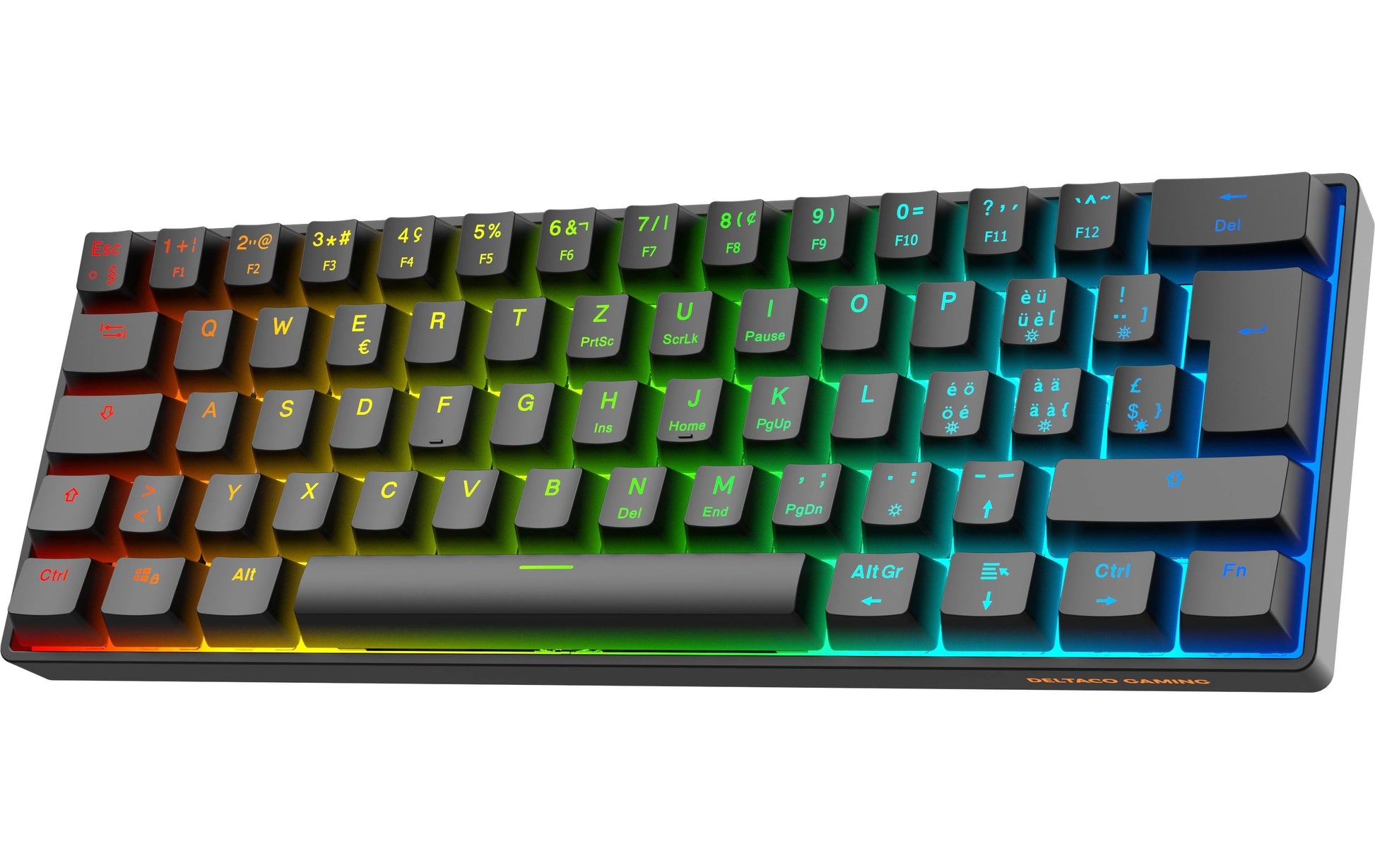 Deltaco Gaming GAM-175-C – Gaming-Tastatur – Mechanisch, Beleuchtet – Verkabelt (USB-A) – QWERTZ (CH)