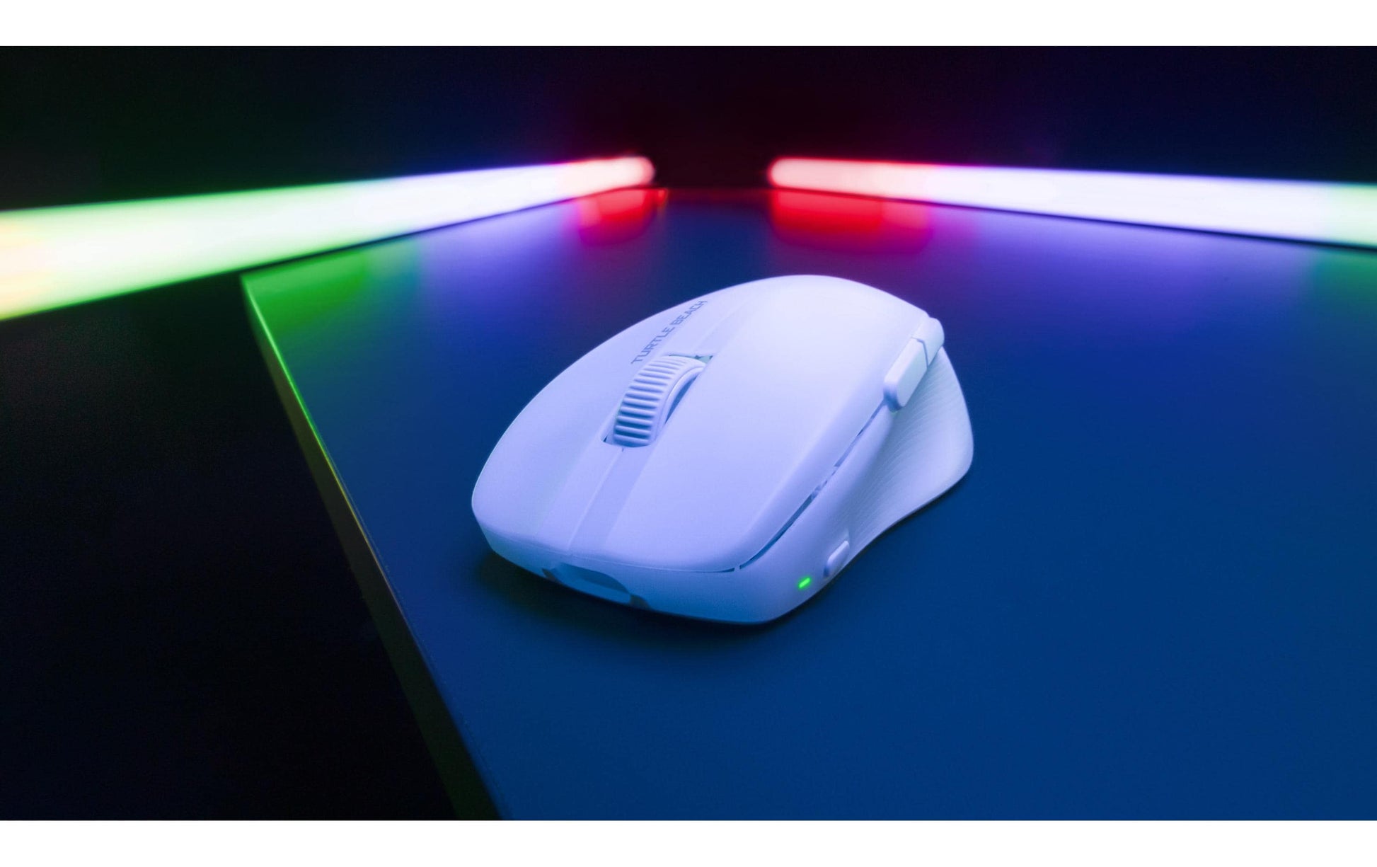 Turtle Beach Pure Air Gaming-Maus – Kabellos, Bluetooth + 2,4 GHz, USB-C, 26'000 dpi, RGB-Projektion, Weiss