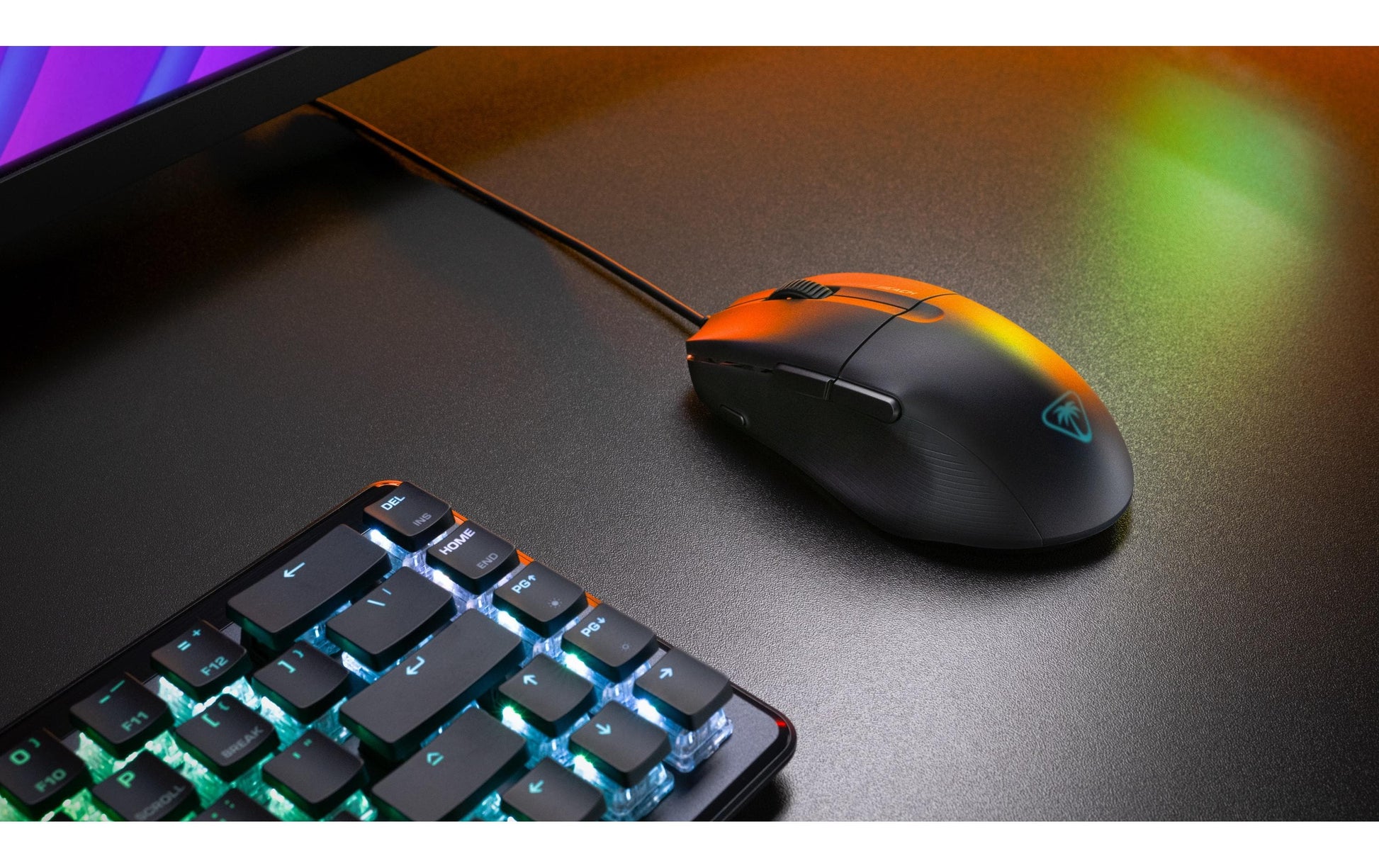 Turtle Beach Pure SEL – Gaming-Maus – Kabelgebunden (USB‑A), 8000 DPI, RGB-Beleuchtung, rechts, Schwarz