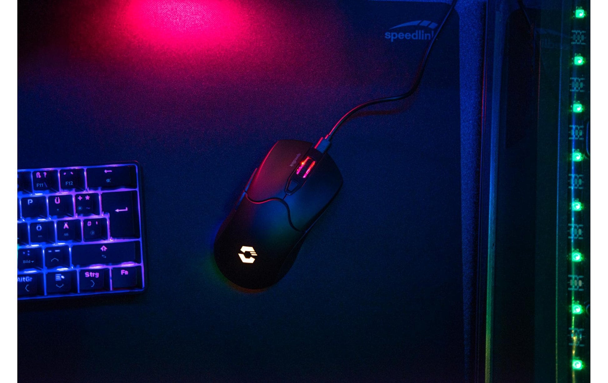 SPEEDLINK VELOX – Gaming-Maus – Kabellos (2,4 GHz), 4800 DPI, RGB-Beleuchtung, rechts, Schwarz