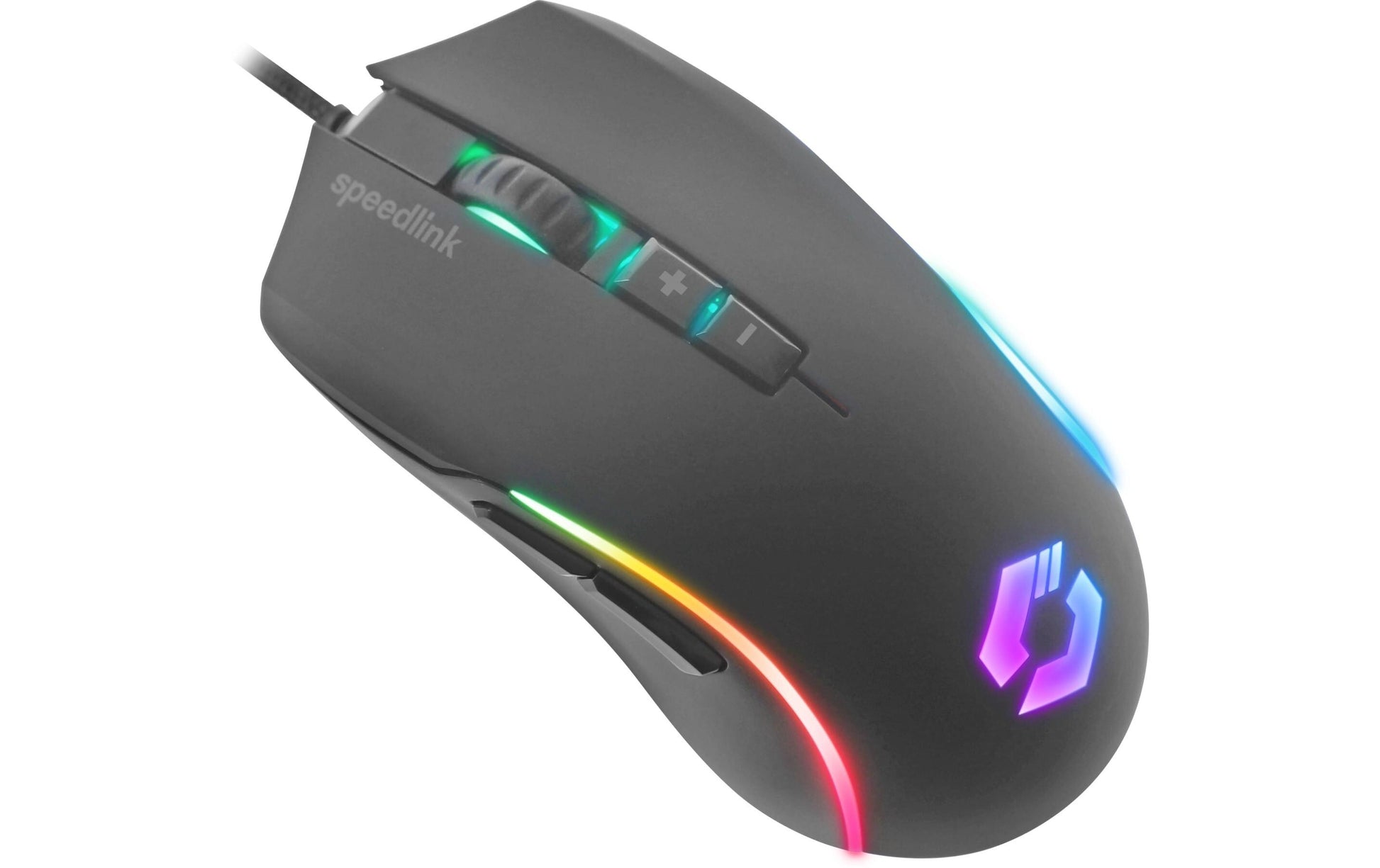 SPEEDLINK ZAVOS – Gaming-Maus – Kabelgebunden (USB‑A), 6400 DPI, RGB-Beleuchtung, rechts