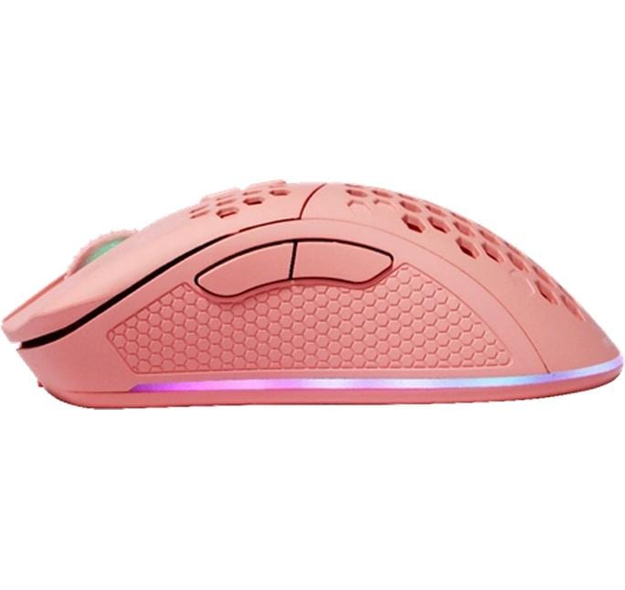 Deltaco Gaming GAM-120-P – Gaming-Maus – Kabellos (Bluetooth/2,4 GHz), 4800 DPI, Rechts, Pink