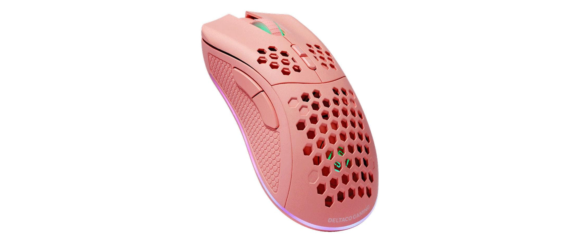 Deltaco Gaming GAM-120-P – Gaming-Maus – Kabellos (Bluetooth/2,4 GHz), 4800 DPI, Rechts, Pink