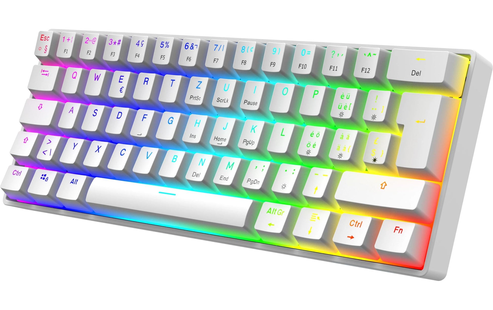 Deltaco Gaming GAM-175-W – Tastatur – Mechanisch – Verkabelt, USB-A – QWERTZ (CH) – Ohne Ziffernblock