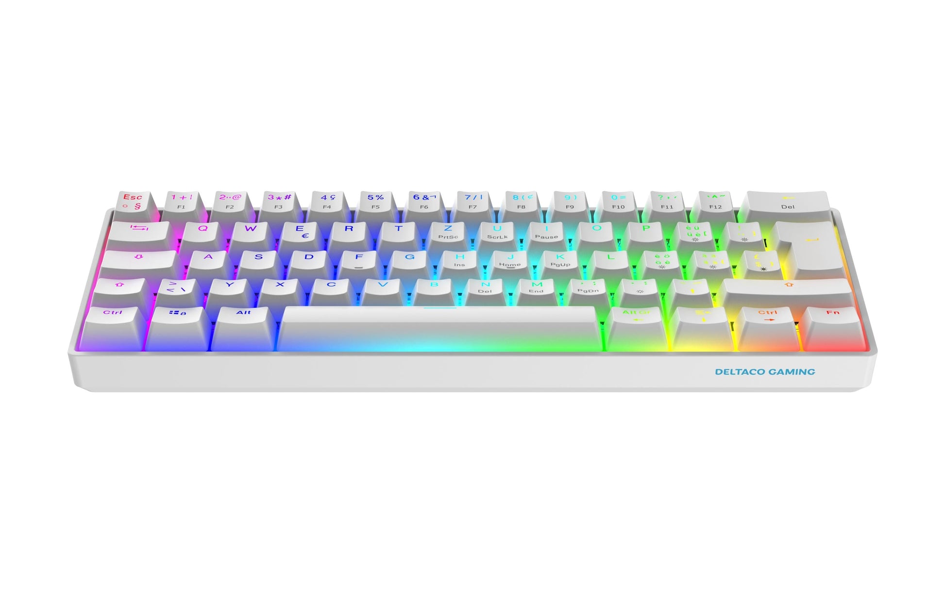Deltaco Gaming GAM-175-W – Tastatur – Mechanisch – Verkabelt, USB-A – QWERTZ (CH) – Ohne Ziffernblock
