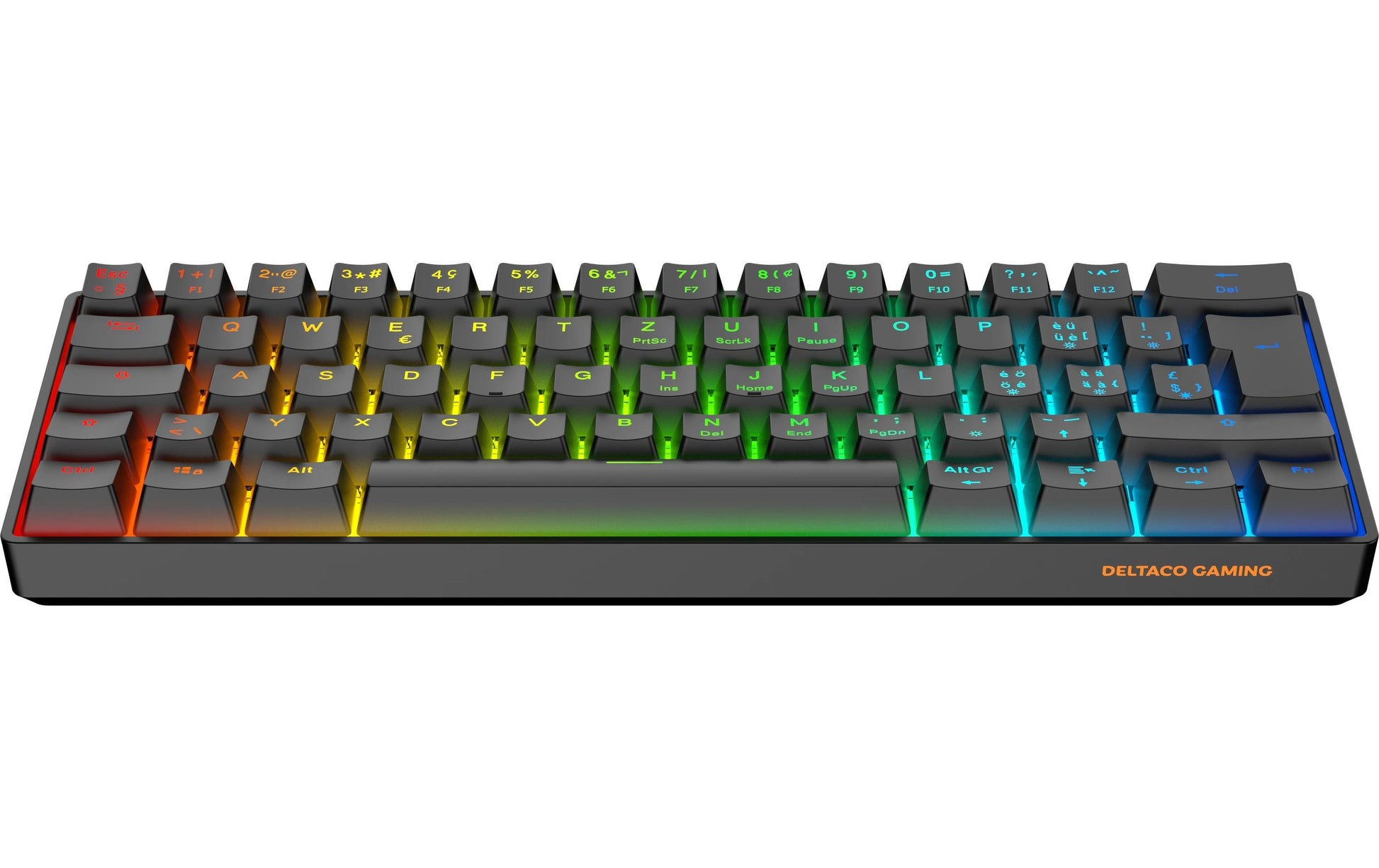 Deltaco Gaming GAM-175-C – Gaming-Tastatur – Mechanisch, Beleuchtet – Verkabelt (USB-A) – QWERTZ (CH)