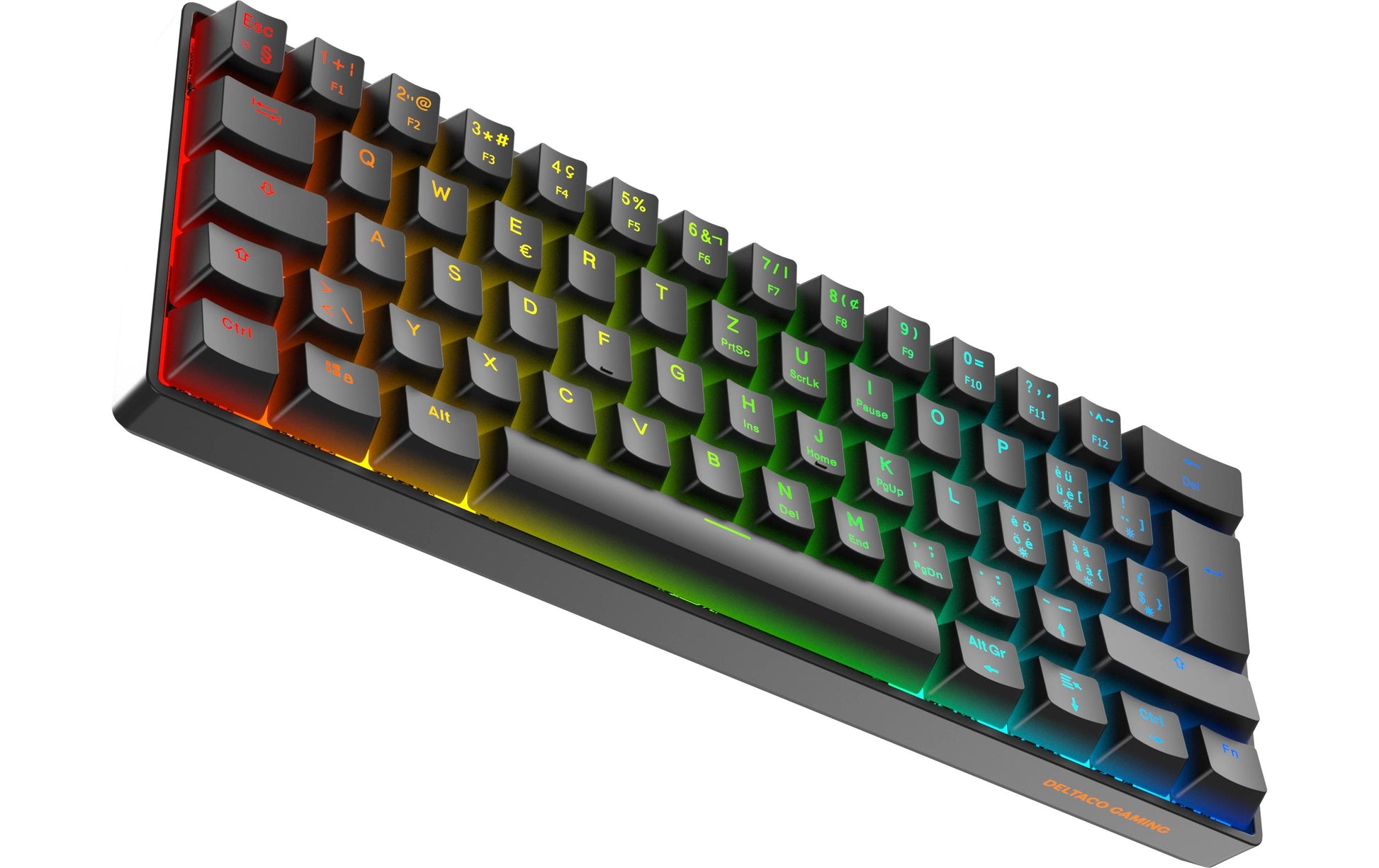 Deltaco Gaming GAM-175-C – Gaming-Tastatur – Mechanisch, Beleuchtet – Verkabelt (USB-A) – QWERTZ (CH)