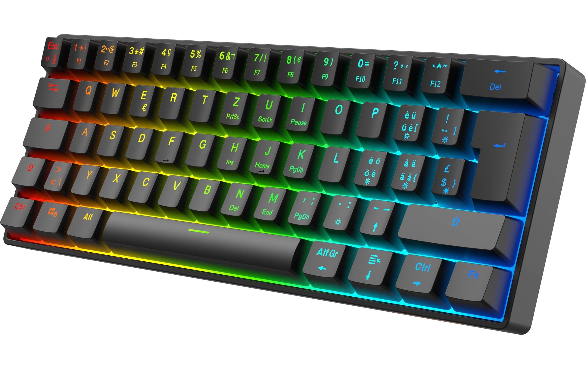 Deltaco Gaming GAM-175-C – Gaming-Tastatur – Mechanisch, Beleuchtet – Verkabelt (USB-A) – QWERTZ (CH)