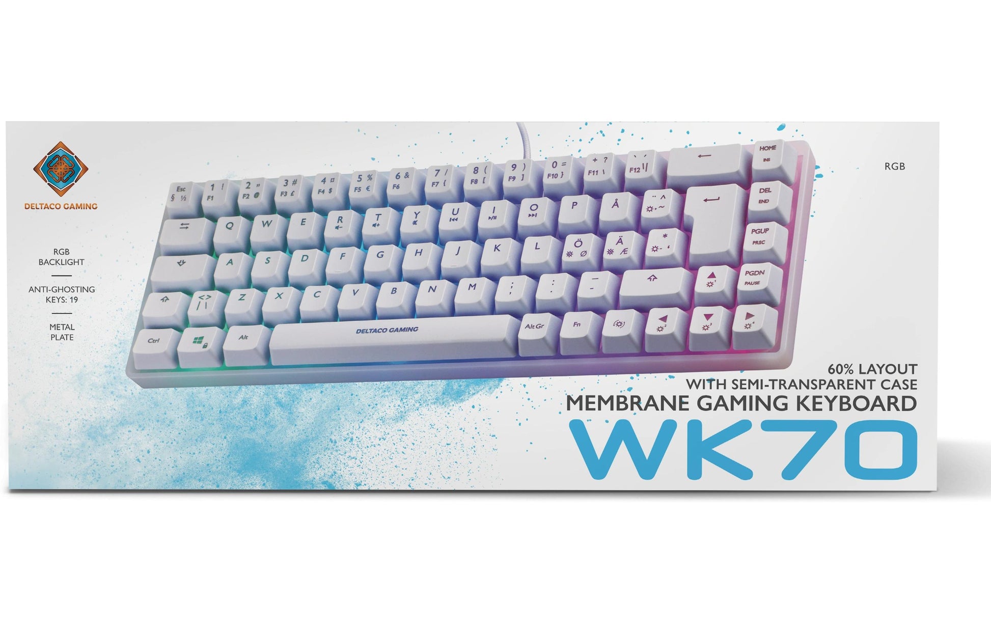 Deltaco Gaming DELTACO GAM-158-W – Mini Tastatur – Membran – Verkabelt – USB-A – QWERTZ (CH) – Ohne Ziffernblock