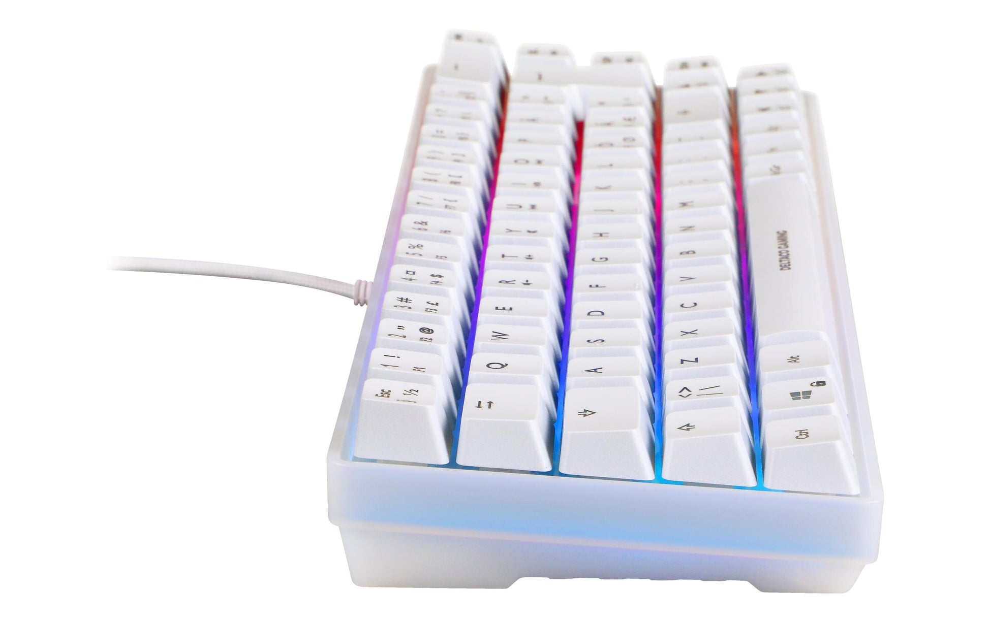 Deltaco Gaming DELTACO GAM-158-W – Mini Tastatur – Membran – Verkabelt – USB-A – QWERTZ (CH) – Ohne Ziffernblock