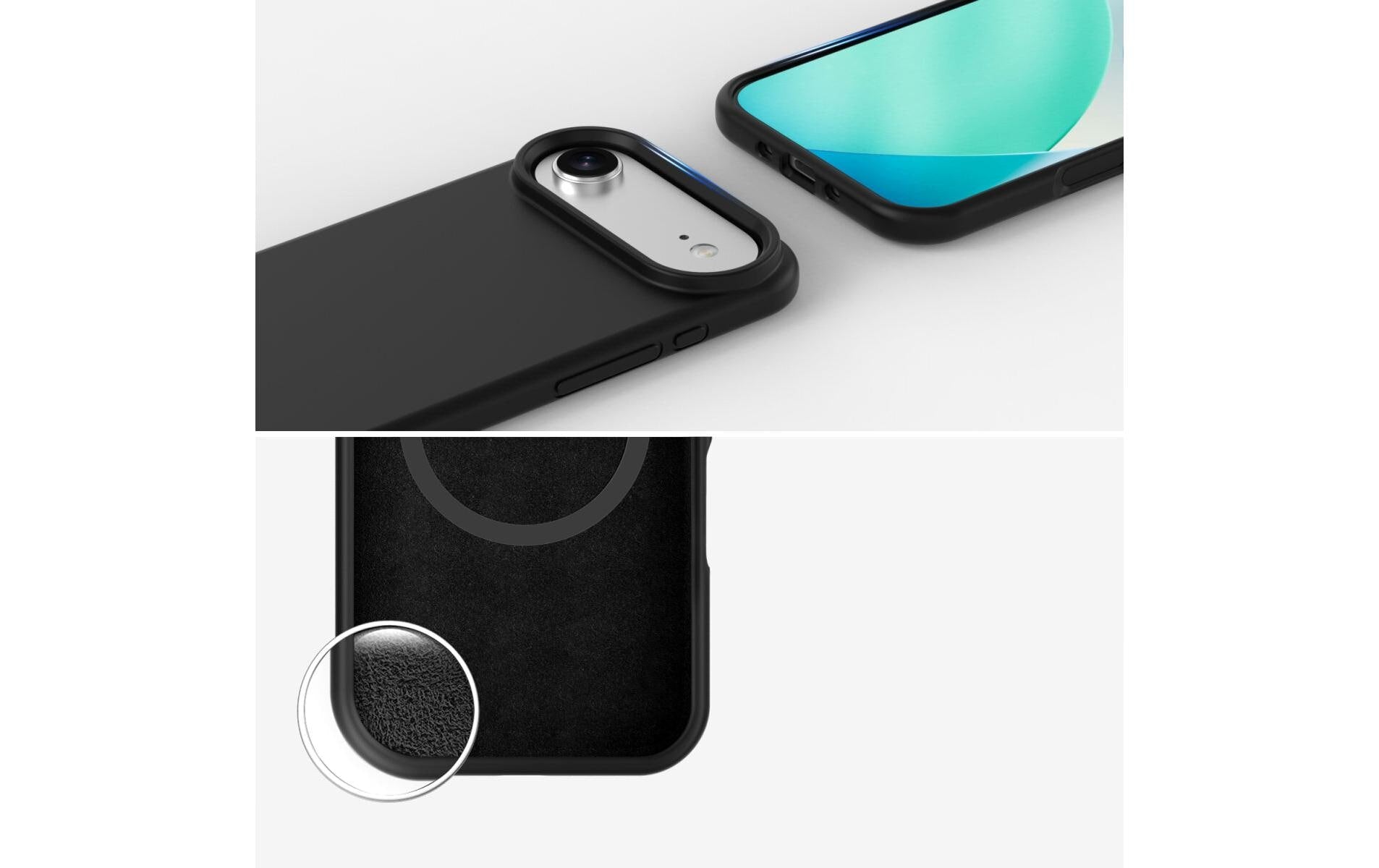 4smarts Backcover – für Apple iPhone 17 Air – MagSafe, Silikon, Schwarz