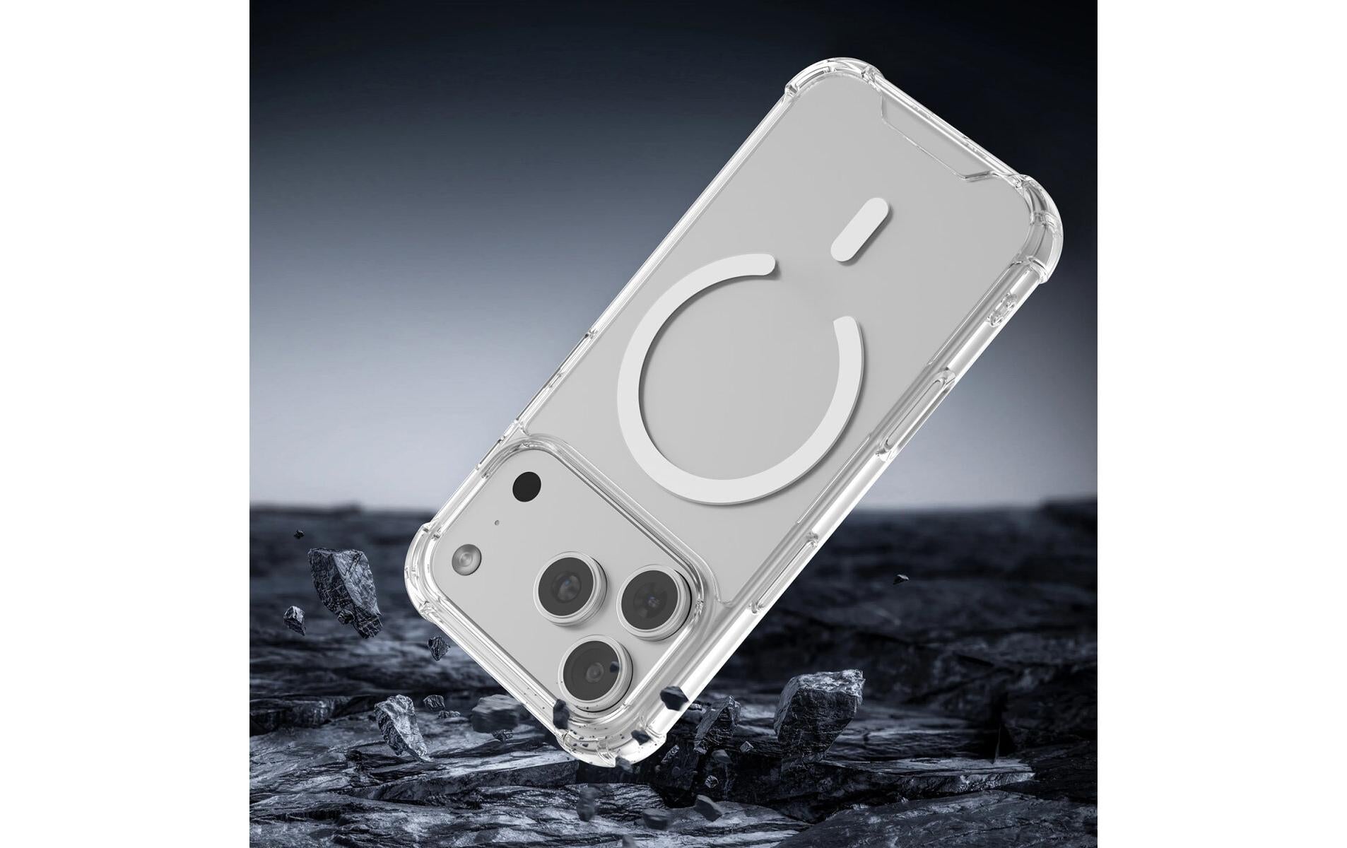 4smarts Ibiza Backcover – für Apple iPhone 17 Pro, MagSafe, PC+TPU, Transparent
