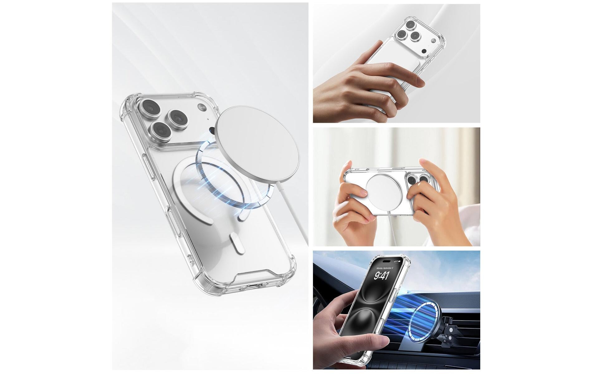 4smarts Ibiza Backcover – für Apple iPhone 17 Pro, MagSafe, PC+TPU, Transparent