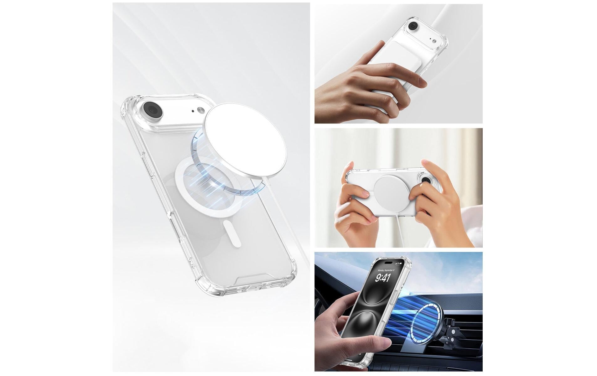 4smarts Ibiza Backcover – für Apple iPhone 17 Air, MagSafe, PC+TPU, Transparent