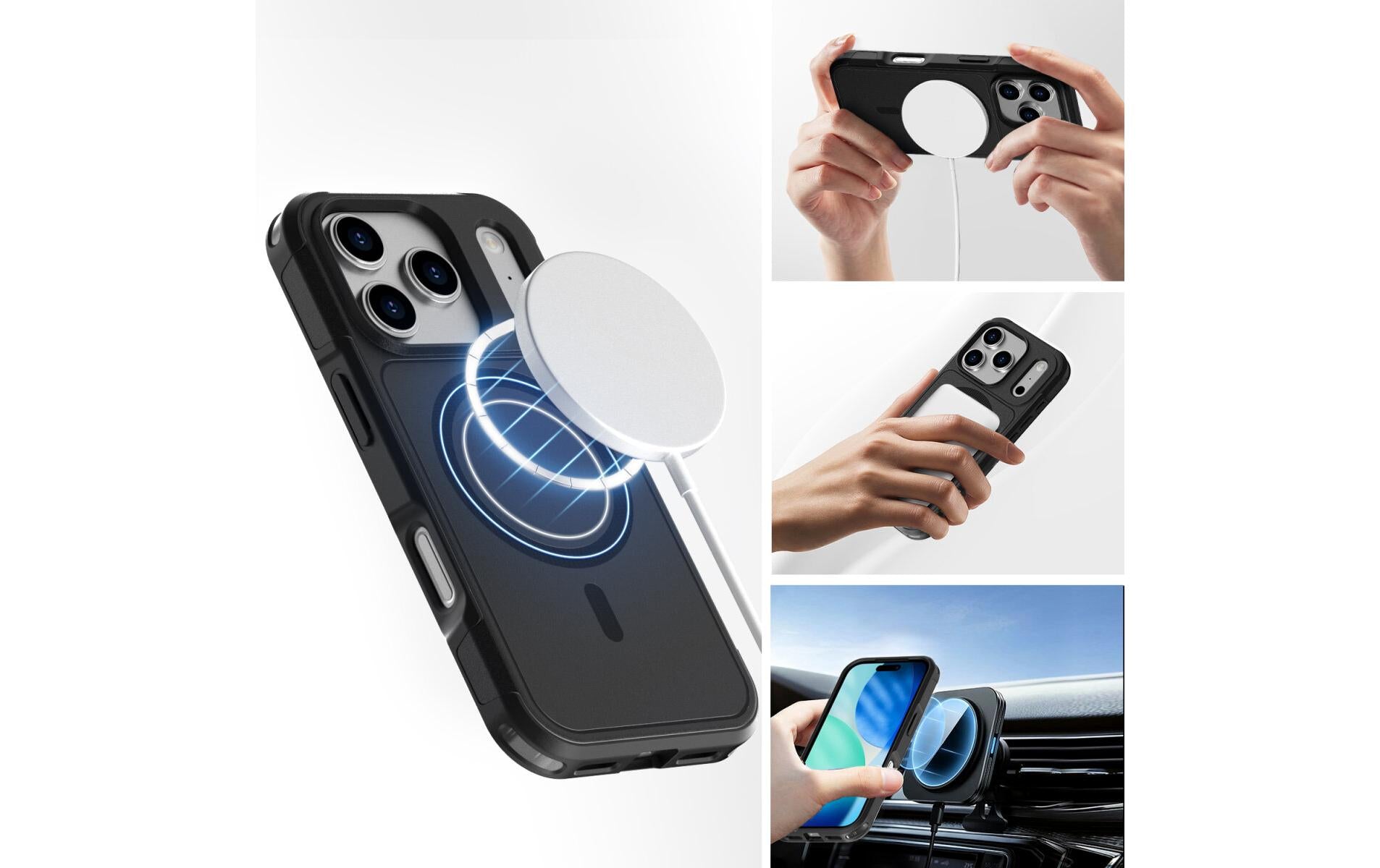 4smarts Backcover – für Apple iPhone 17 Pro Max – schwarz – TPU/PC – MagSafe-kompatibel