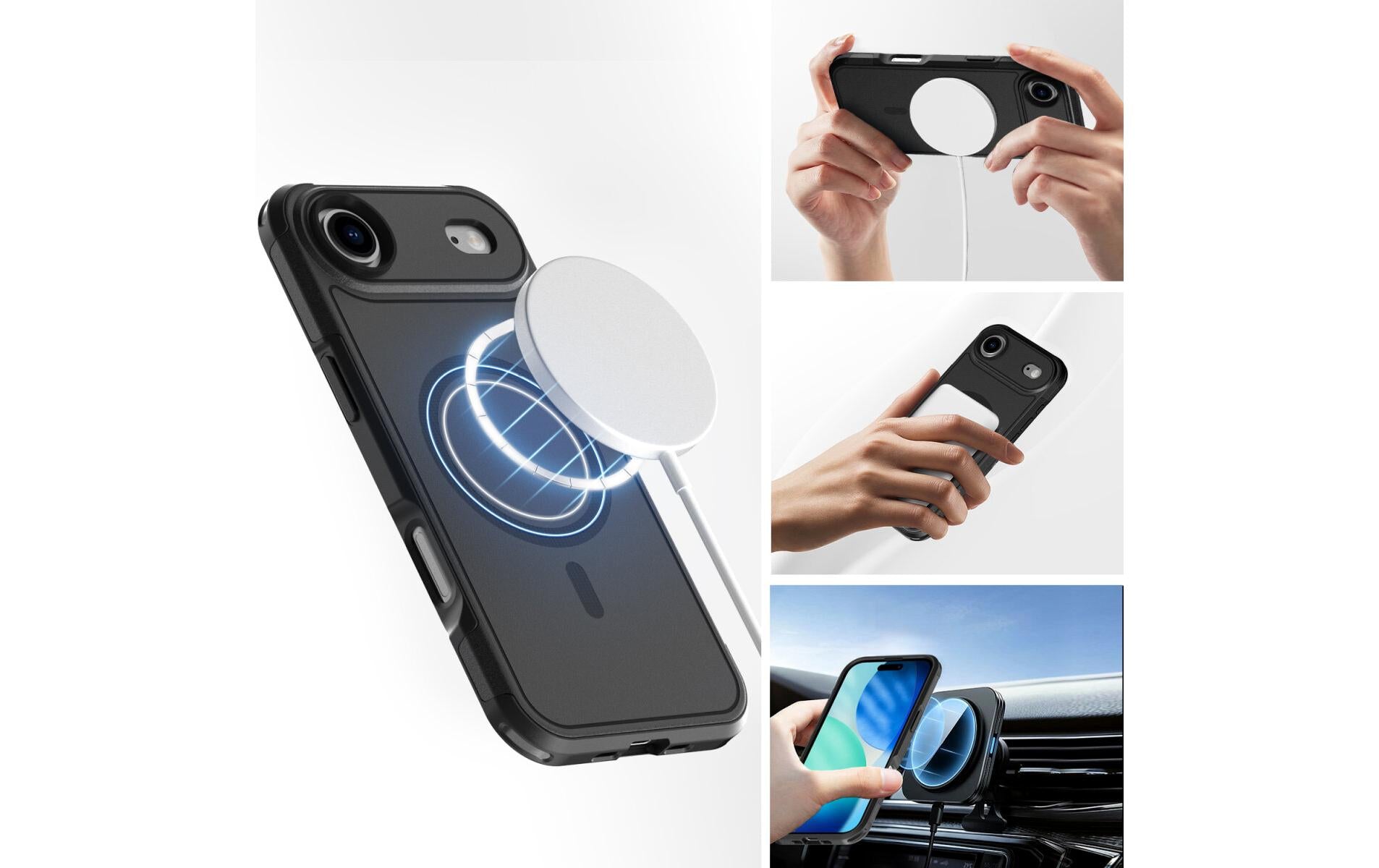 4smarts Backcover – für Apple iPhone 17 Air – schwarz – TPU/PC – MagSafe-kompatibel