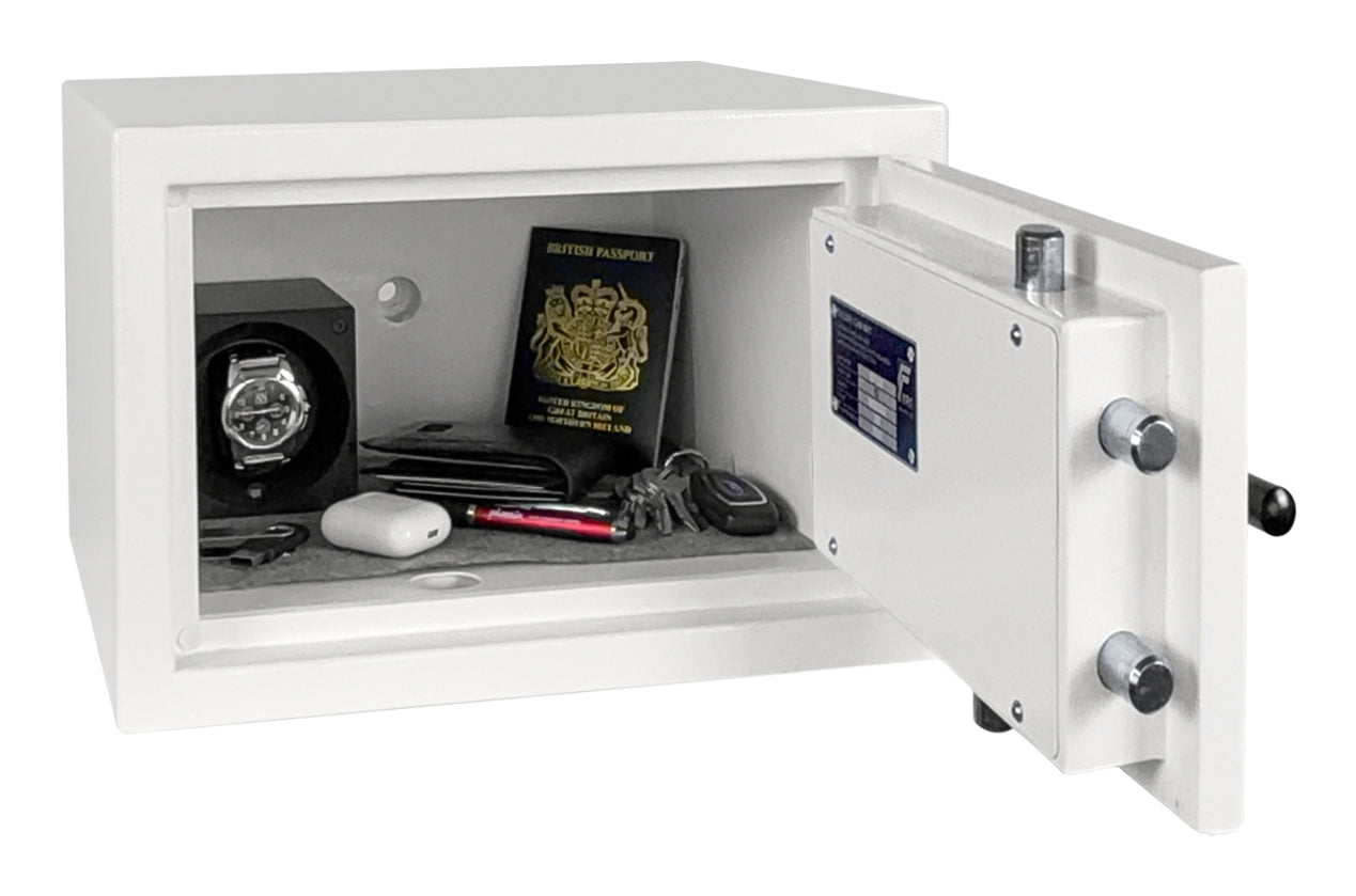 Phoenix Safe Co. Phoenix Tresor SS1451K – Schlüsselschloss – 370 × 310 × 250 mm – Bodenmontage – Weiss