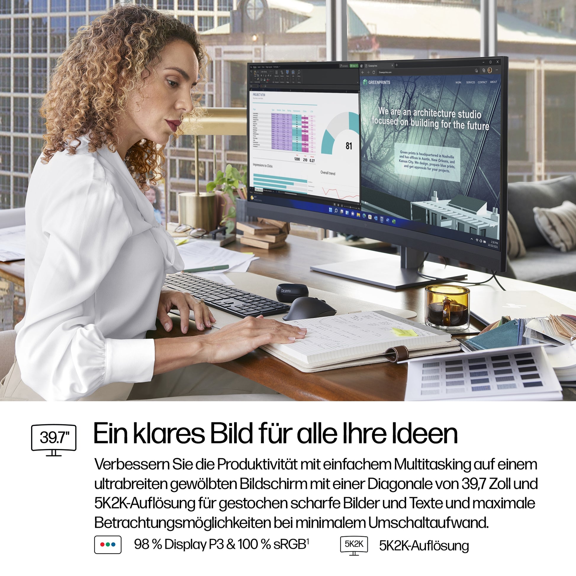 HP Serie 7 Pro 740pm – Monitor, 39,7"