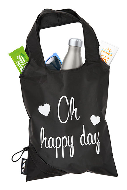 Kolma Stofftasche, rPET-Filz, Motiv Oh happy day, 345×390×5 mm