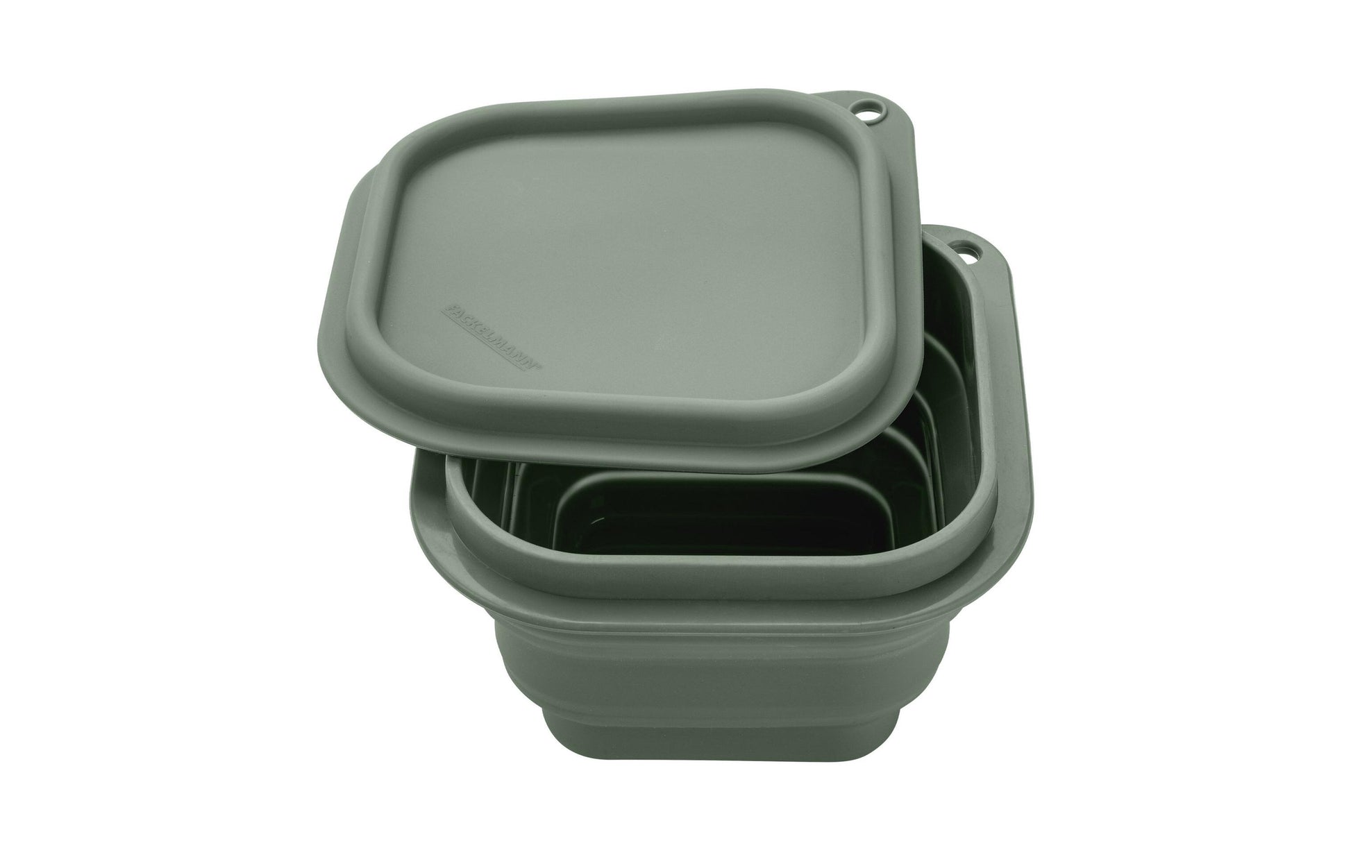Fackelmann Lunchbox 12 × 12 × 8 cm, Silikon, Grün