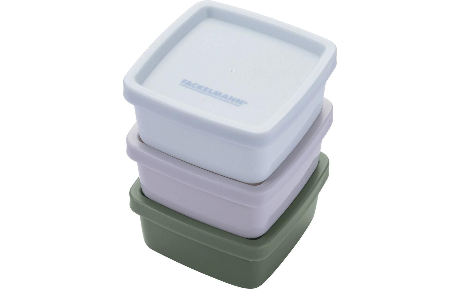Fackelmann Lunchbox-Set 3-teilig, 7 × 7 × 3,5 cm, Kunststoff, gemischt