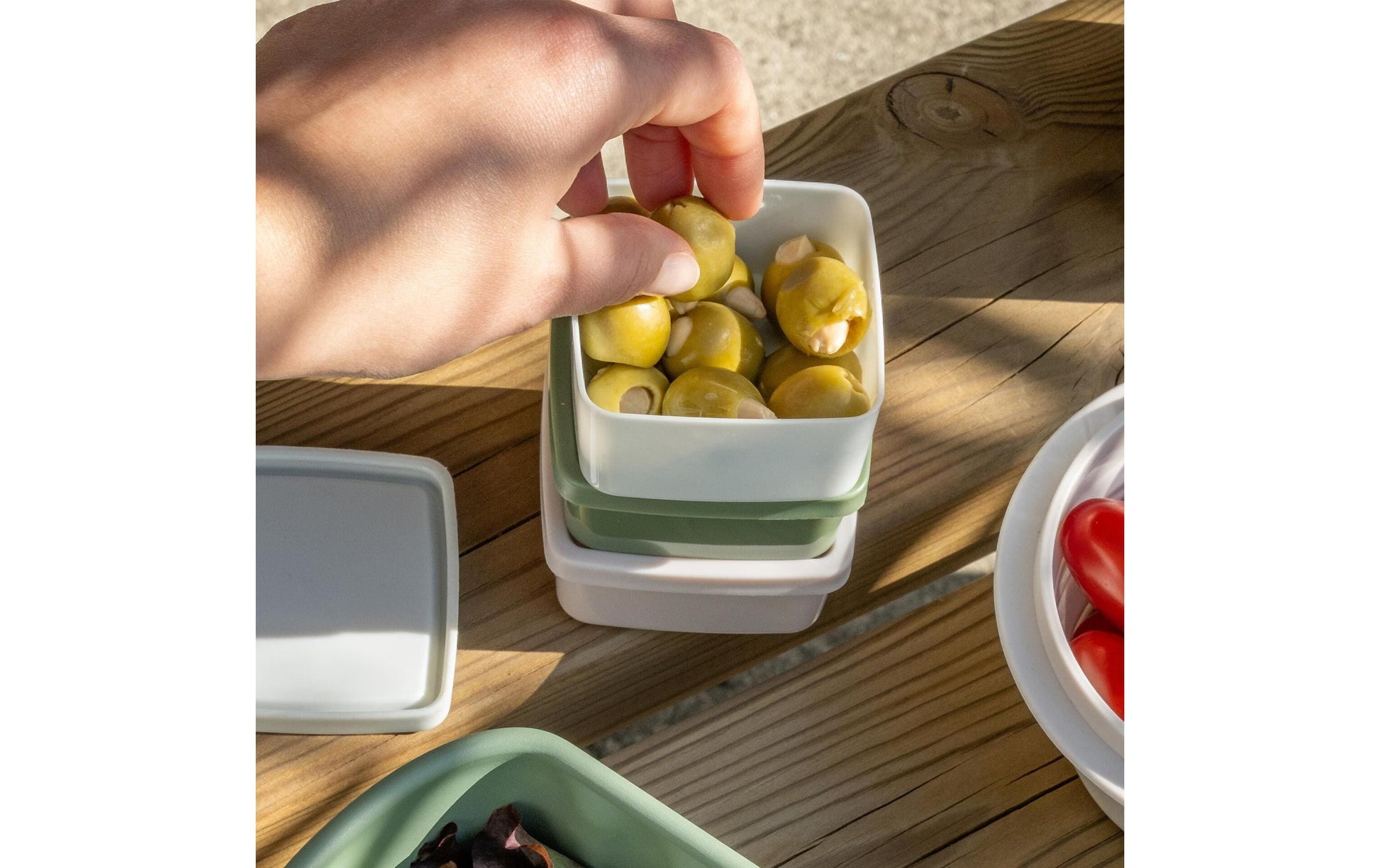 Fackelmann Lunchbox-Set 3-teilig, 7 × 7 × 3,5 cm, Kunststoff, gemischt