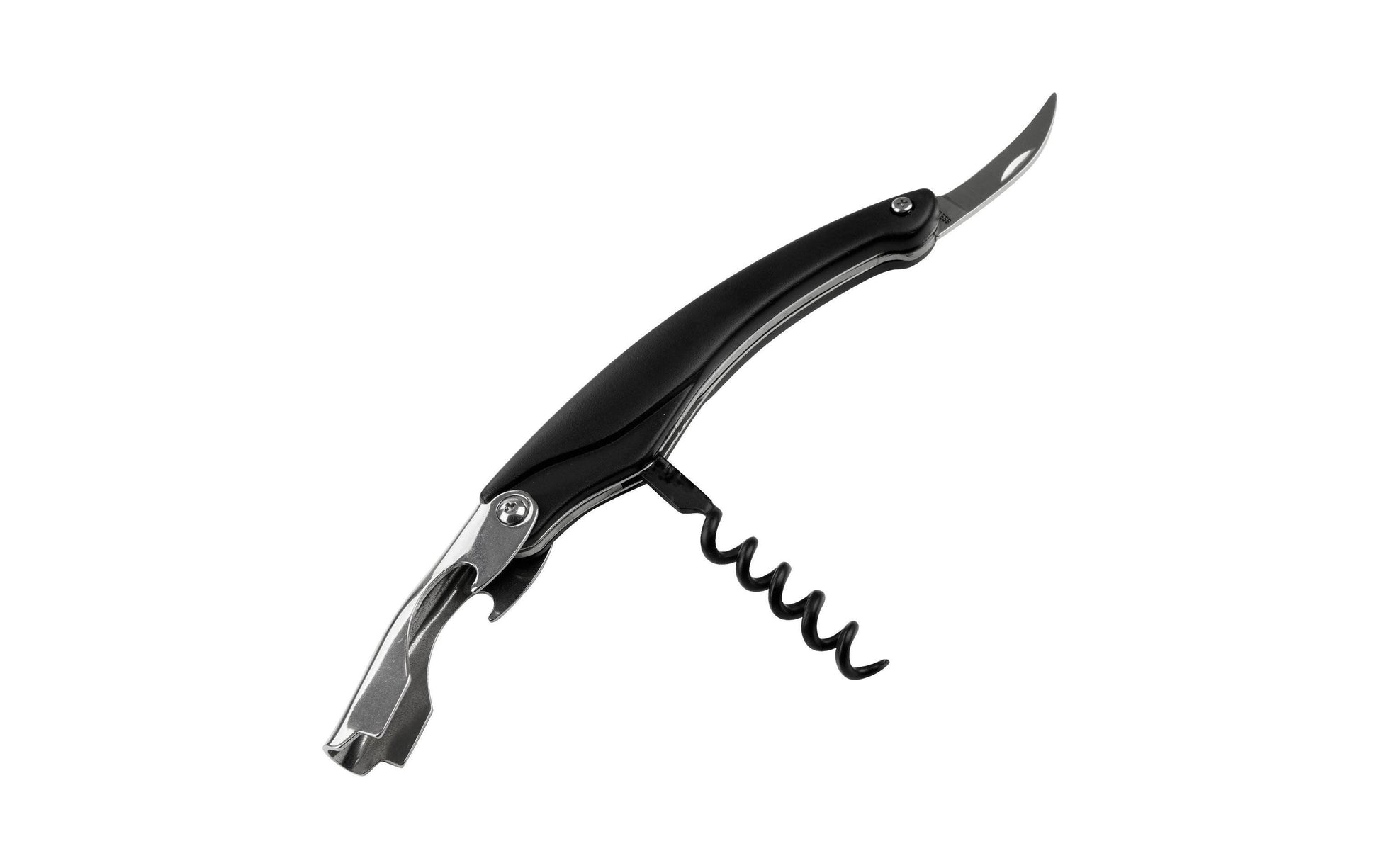 Fackelmann Doppelzackiger Korkabzieher Specter – 11 cm, Kunststoff (ABS), Schwarz