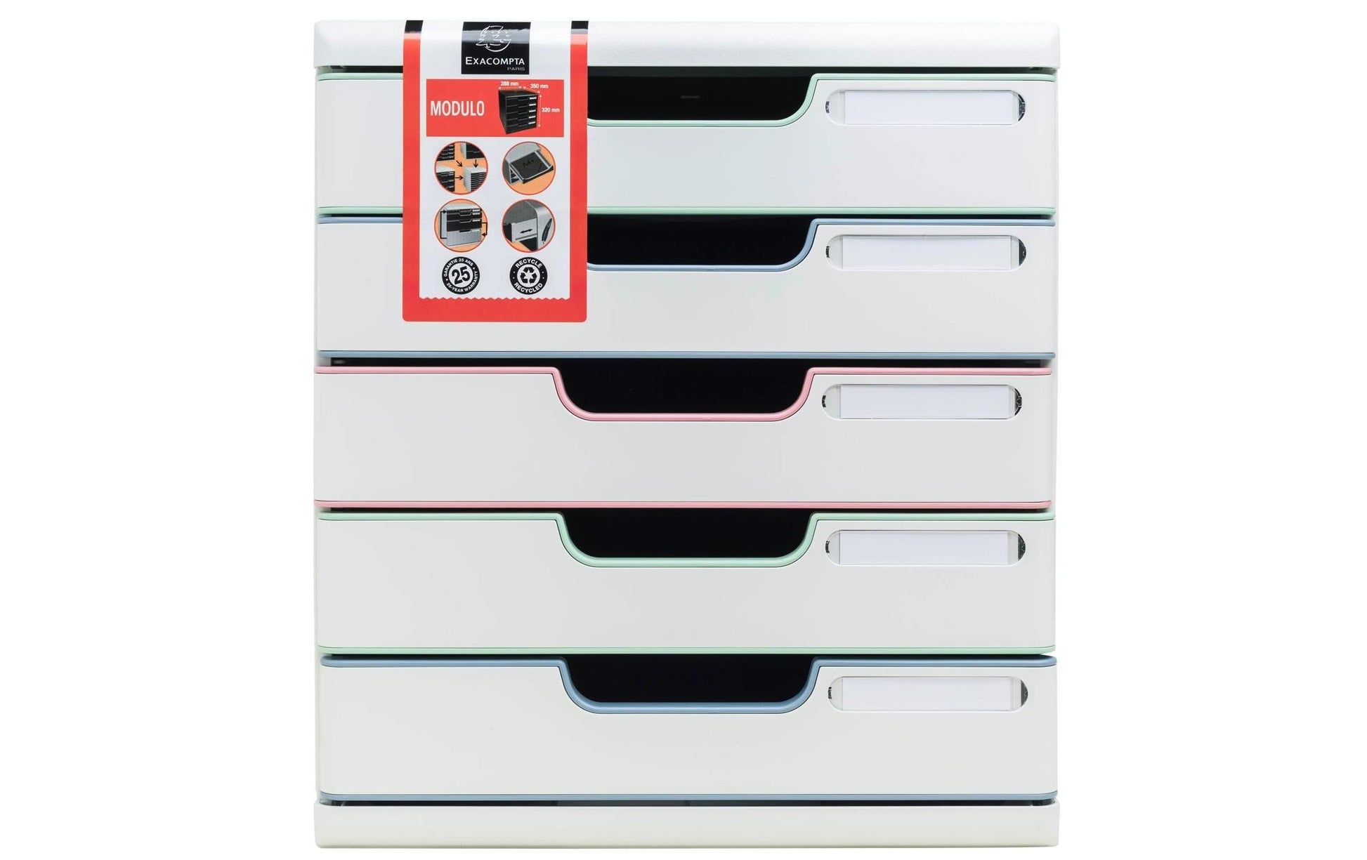 Exacompta Schubladenbox Modulo A4+ – für A4+ – 288 × 320 × 350 mm