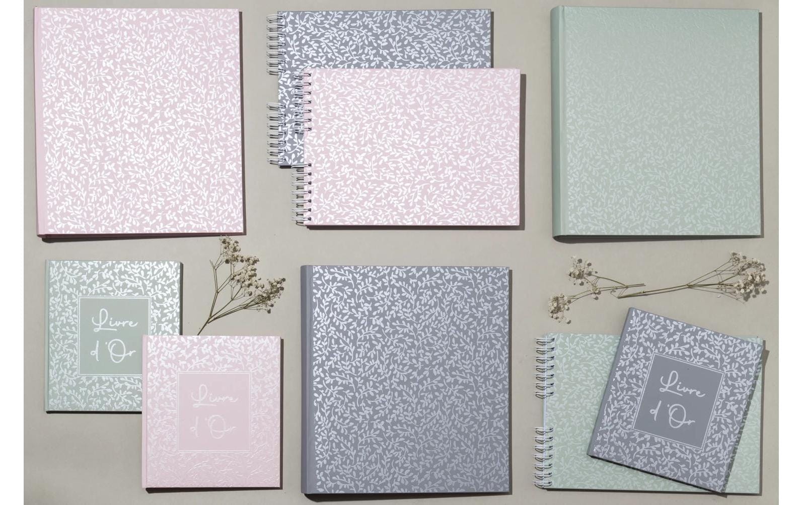 Exacompta Fotobuch Autentik – 320 × 220 mm, rosa, mit Spiralbindung, Karton