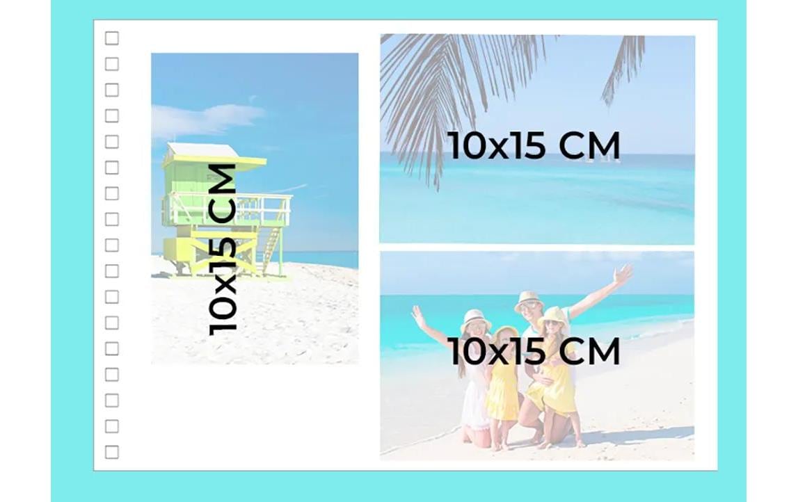 Exacompta Fotoalbum – für 320 × 220 mm, blaugrau, Spiralbindung, mit Prägung, Karton