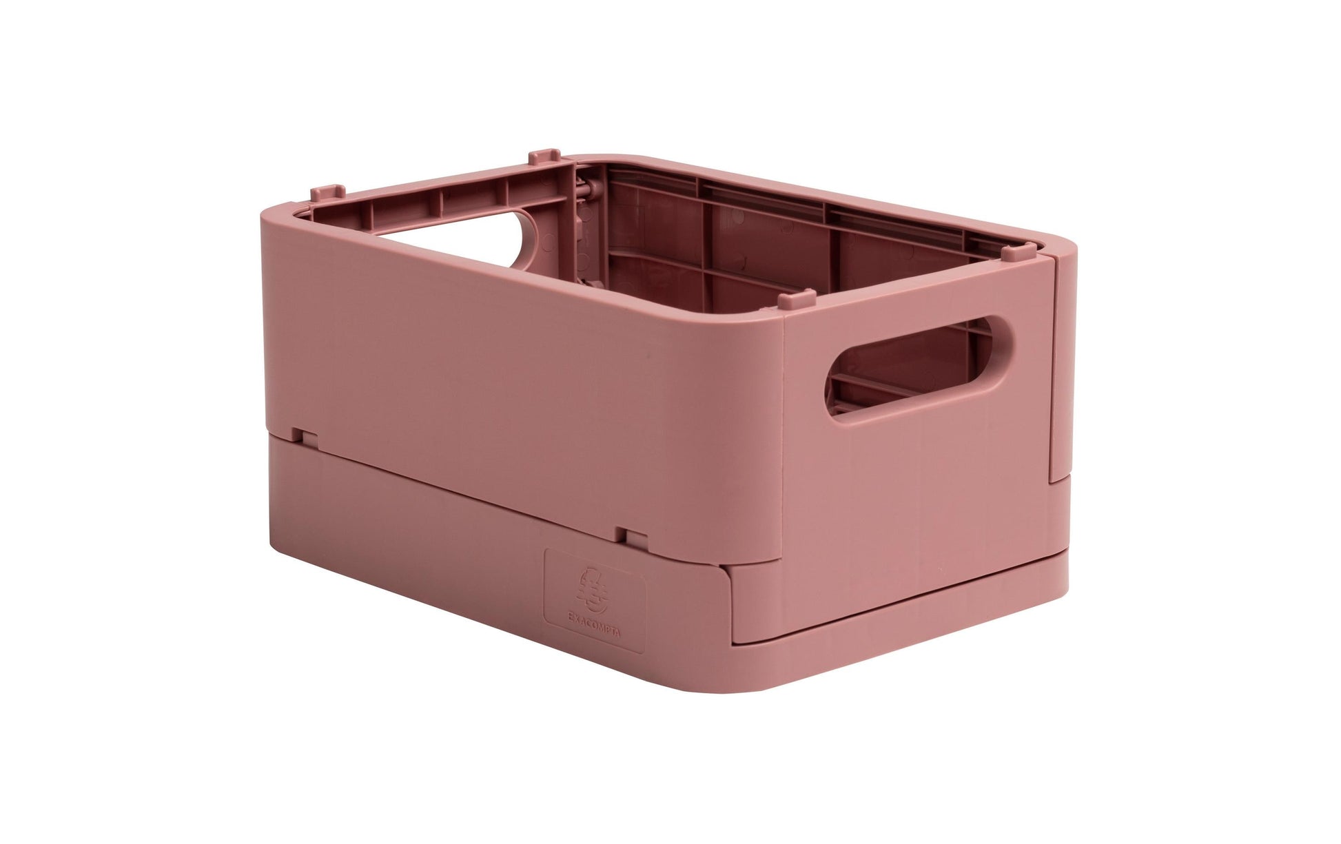 Exacompta Skandi Aufbewahrungsbox – für A6+, klappbar, altrosa, Polypropylen (PP), B 188 × H 95 × T 138 mm