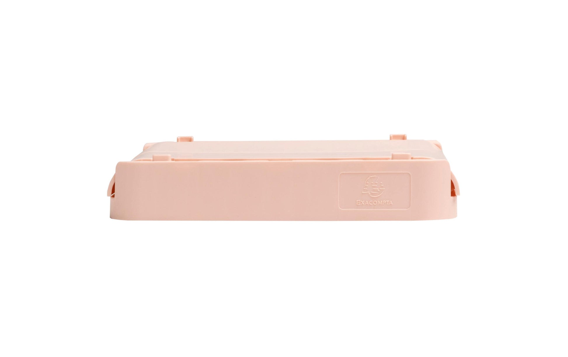 Exacompta Aufbewahrungsbox – für A6+, klappbar, hellrosa, Polypropylen (PP), B 188 × H 95 × T 138 mm