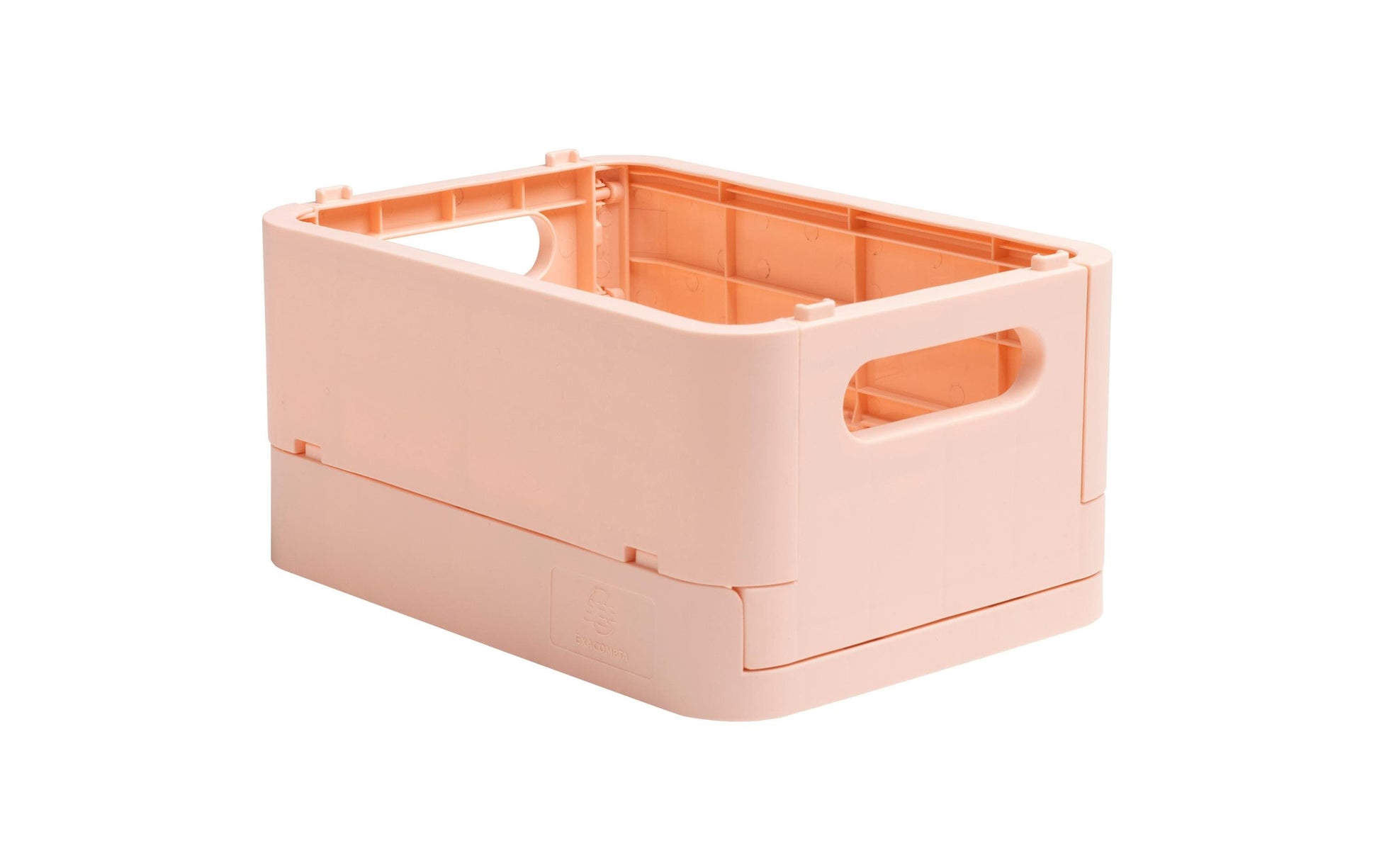 Exacompta Aufbewahrungsbox – für A6+, klappbar, hellrosa, Polypropylen (PP), B 188 × H 95 × T 138 mm