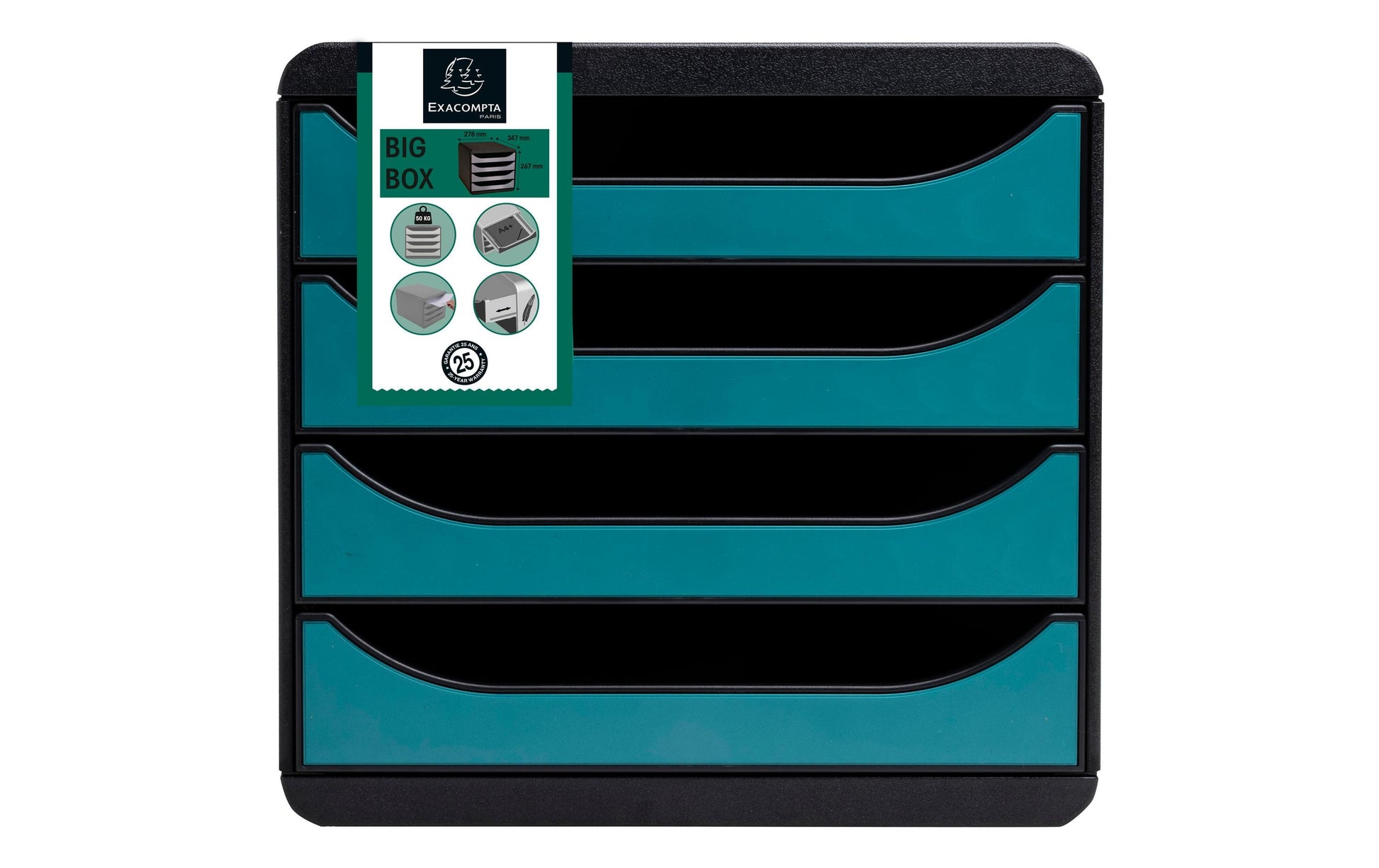 Exacompta Schubladenelement – für A4, A4+ – 278 × 267 × 347 mm