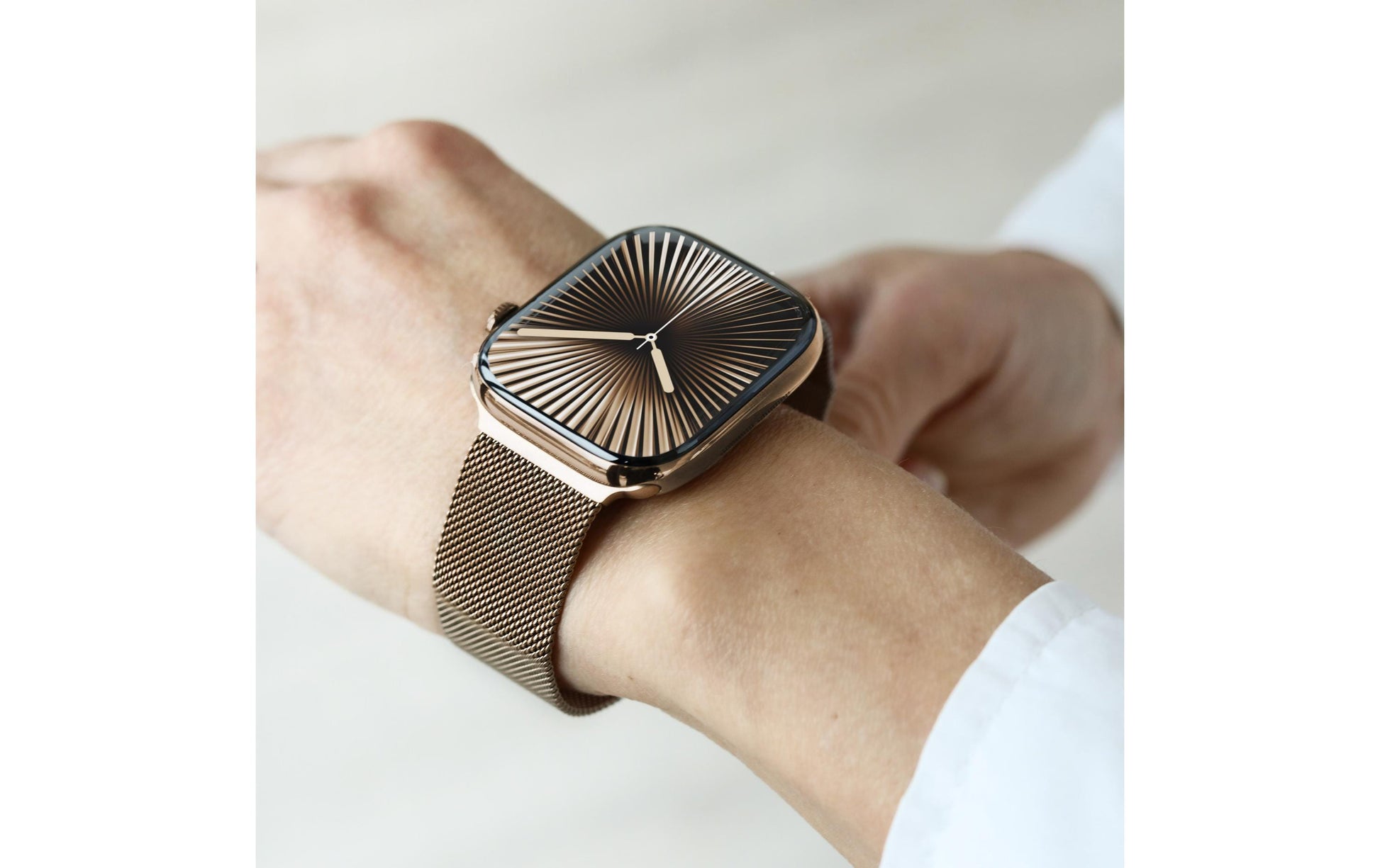 Vonmählen Milanese Loop 2 – Armband – für Apple Watch 40/41/42 mm, Sunset Gold, One Size, Edelstahl