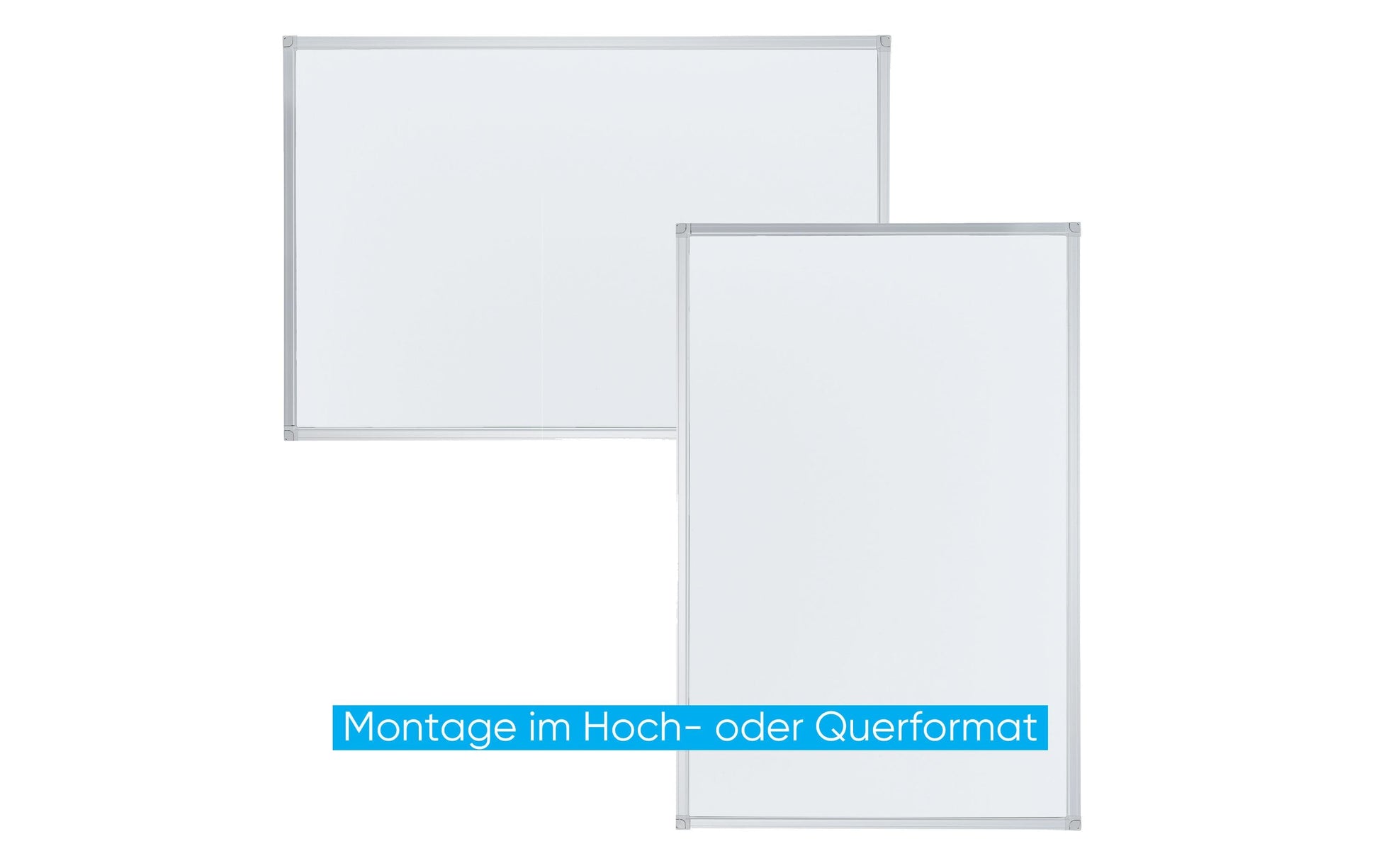 Franken Whiteboard – 180 × 120 cm, Emaille, magnetisch, Aluminiumrahmen, Wandmontage, inkl. Montageset