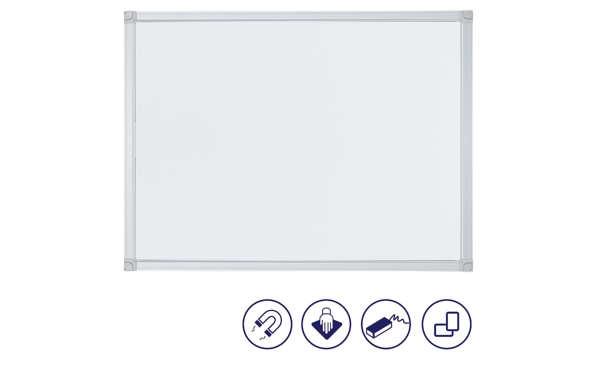 Franken Whiteboard – 300 × 120 cm, lackierter Stahl, magnetisch, Alu-Rahmen, Wandmontage