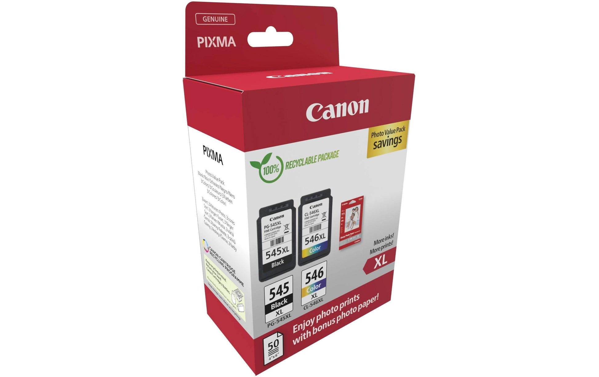Canon Tintenpatronen-Multipack PG-545XL/CL-546XL, Photo Value – für PIXMA-Modelle