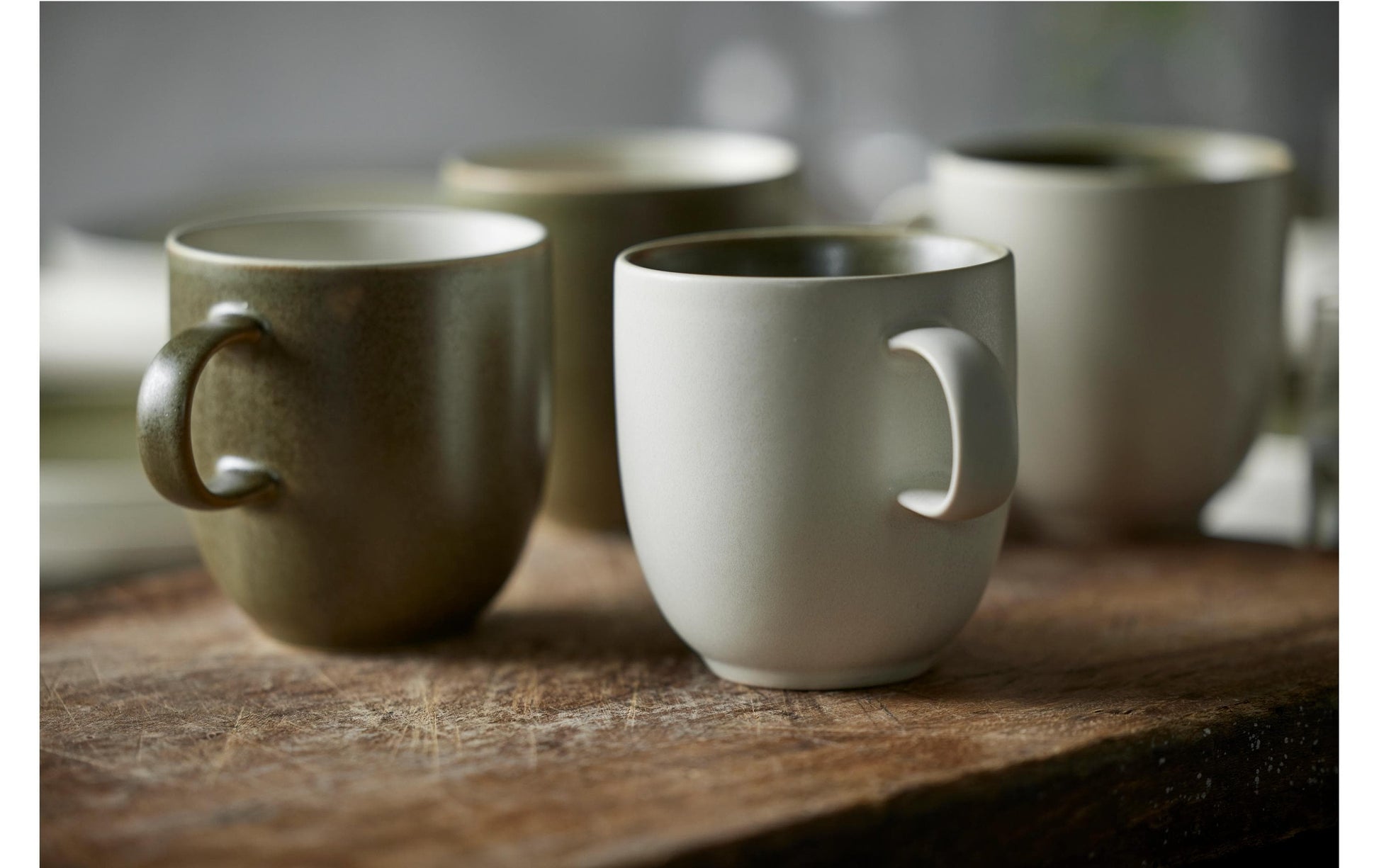 Studio Round Teetasse – 330 ml, Steinzeug, Weiss, spülmaschinenfest, mikrowellengeeignet