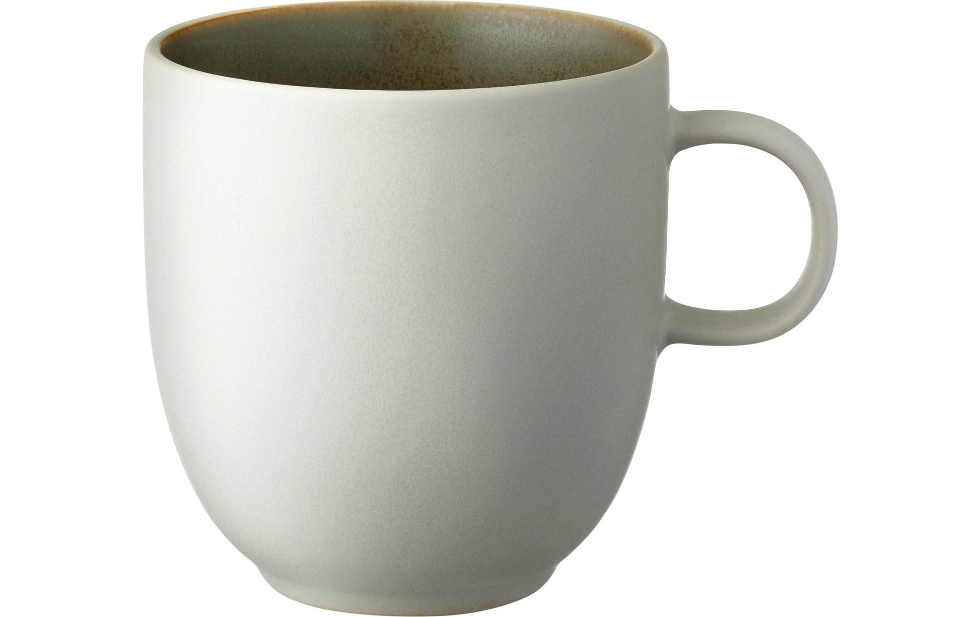 Studio Round Teetasse – 330 ml, Steinzeug, Weiss, spülmaschinenfest, mikrowellengeeignet