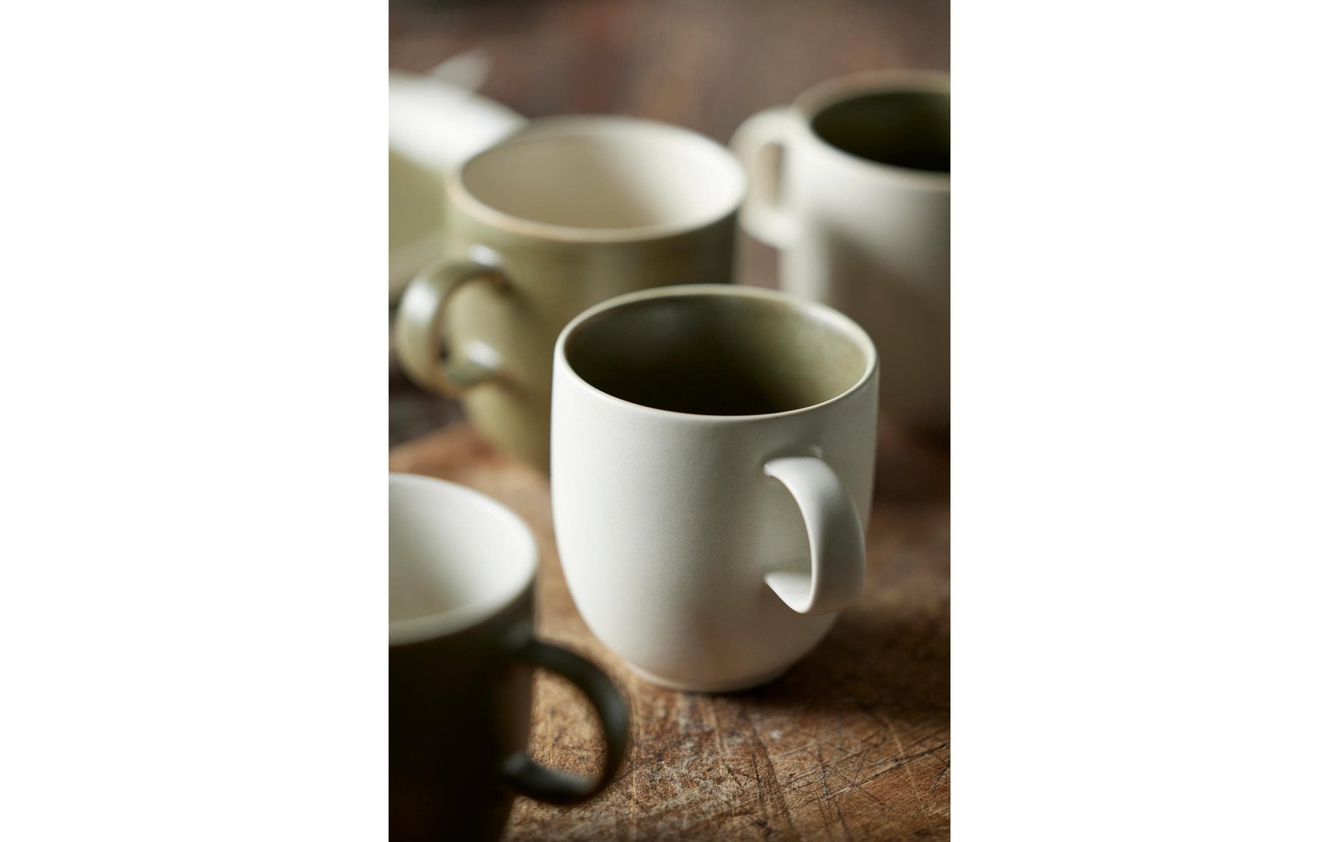 Studio Round Teetasse – 330 ml, Steinzeug, Weiss, spülmaschinenfest, mikrowellengeeignet