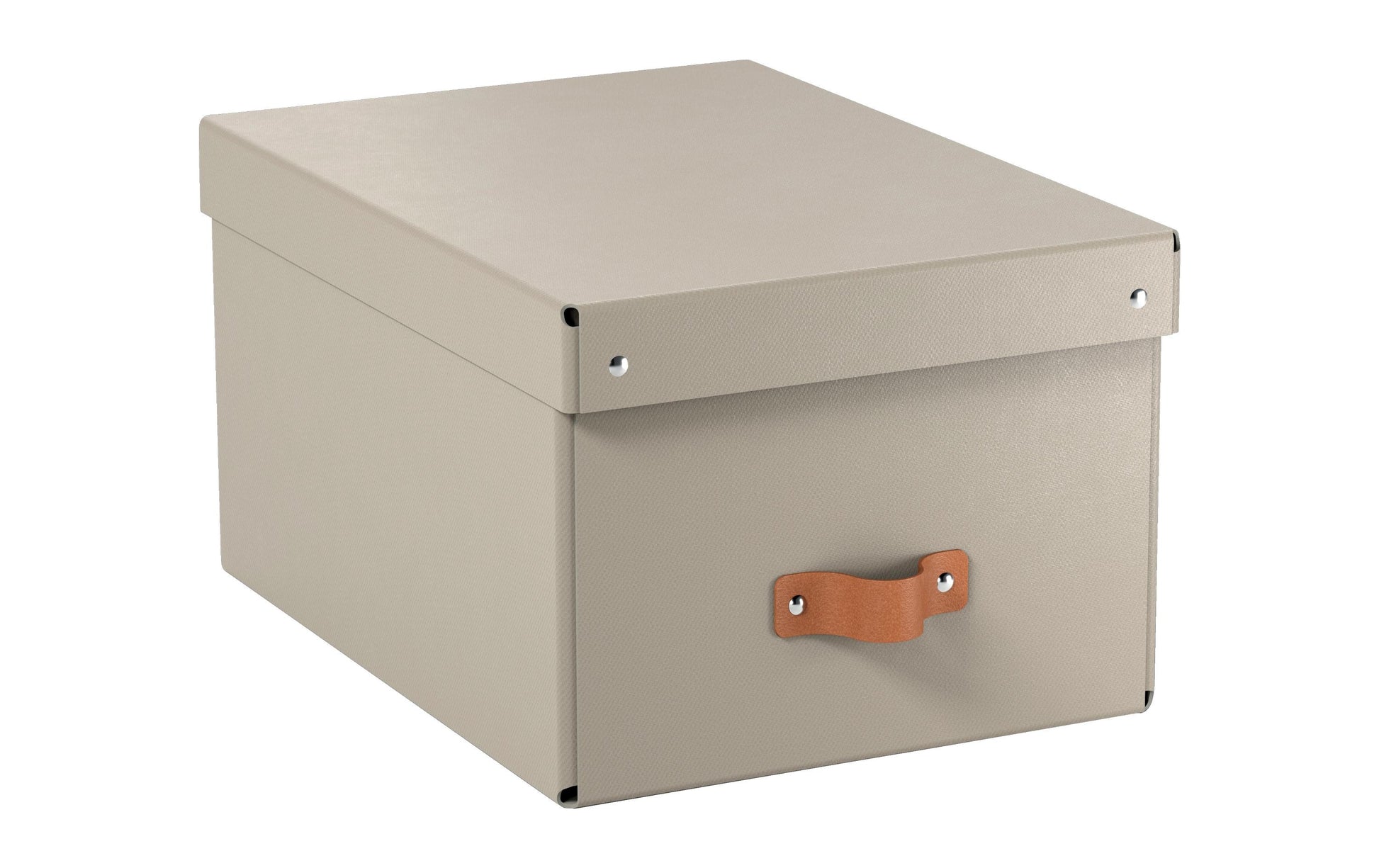 Leitz Aufbewahrungsbox 17 l – mit Klappdeckel, mit Tragegriff, 265 × 200 × 355 mm, Sand, Karton, 2er Pack