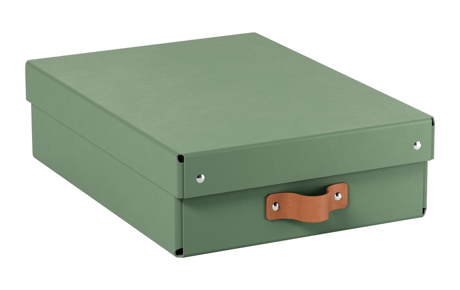 Leitz Puro flache Aufbewahrungsbox 8 l – mit Klappdeckel, 355 × 100 × 260 mm, hellgrün, Karton, 2er Pack