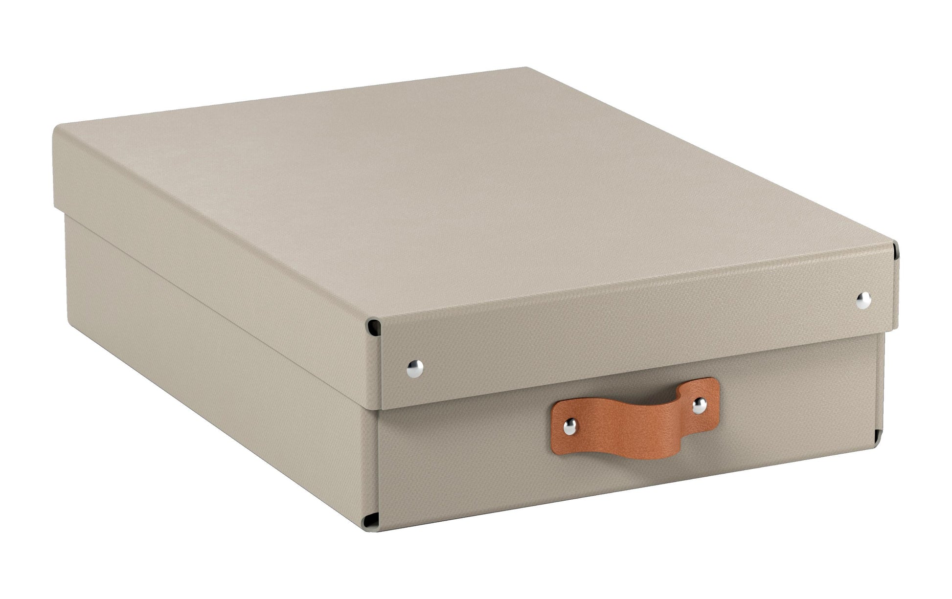 Leitz Aufbewahrungsbox 8 l – mit Klappdeckel, 355 × 100 × 260 mm, Sand, Karton, 2er Pack