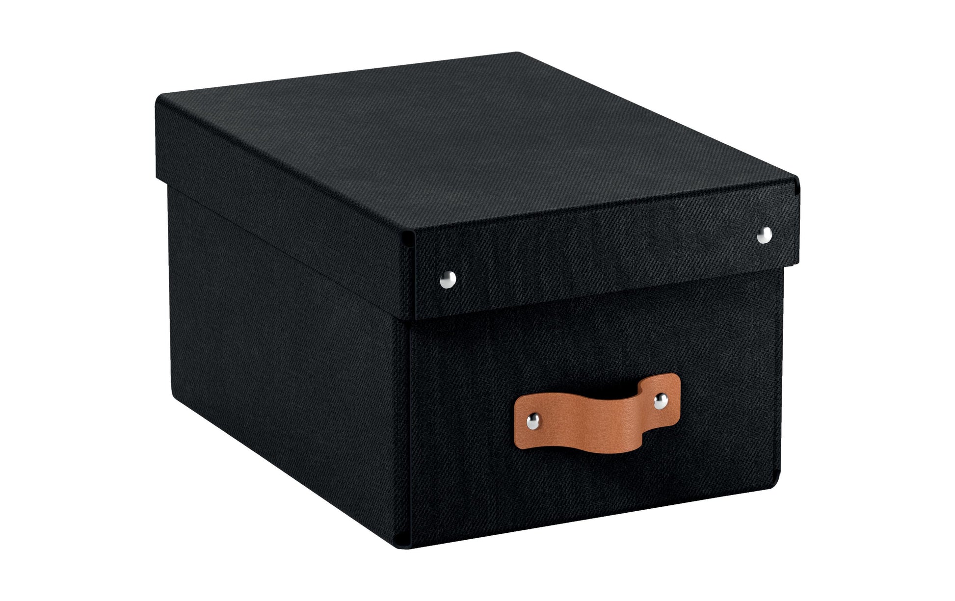 Leitz Aufbewahrungsbox 6,5 l – mit Klappdeckel, mit Tragegriff, 200 × 150 × 260 mm, schwarz, Karton, 2er Pack