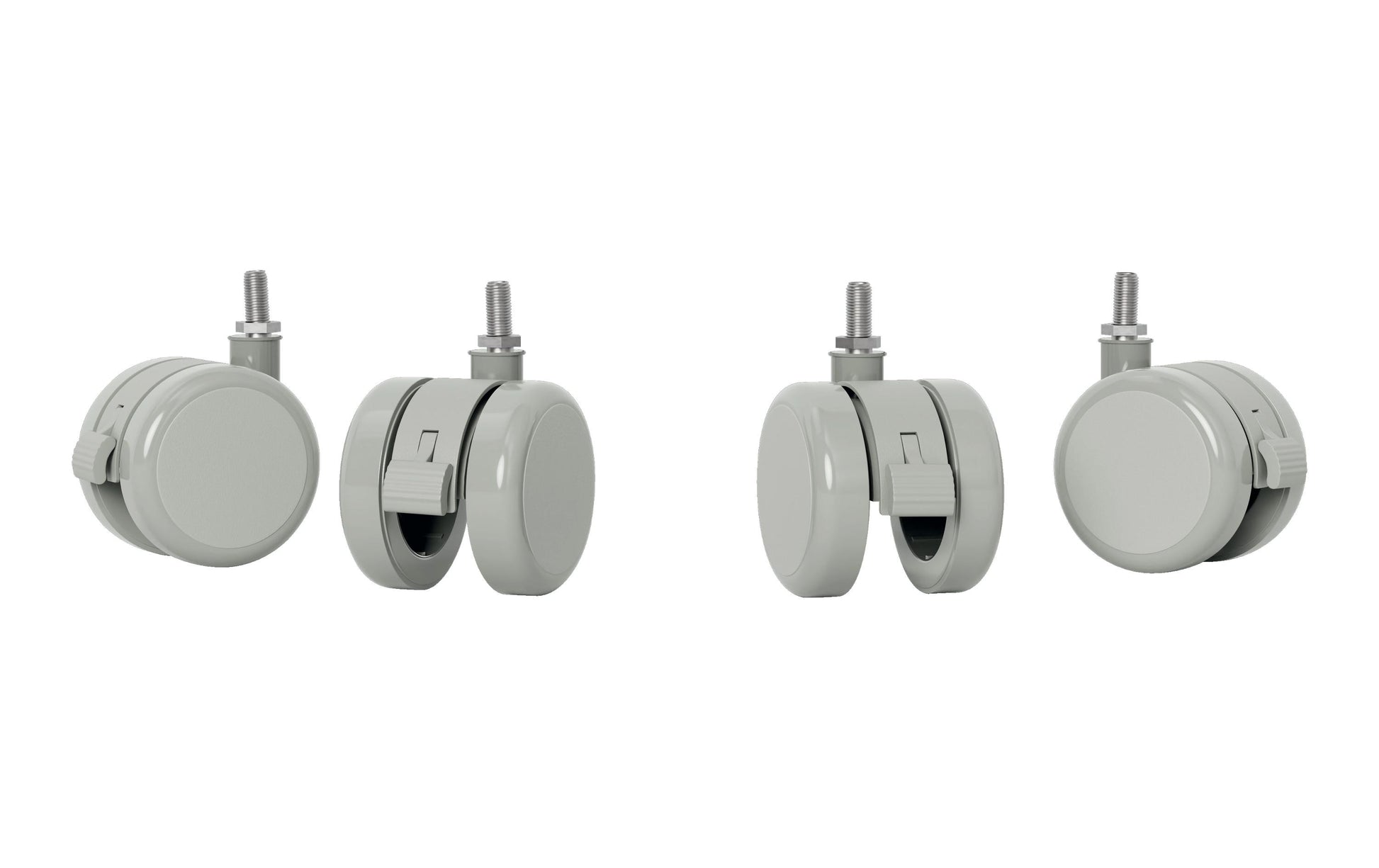 Leitz Rollen-Set für Tischgestell – 4er-Pack, grau